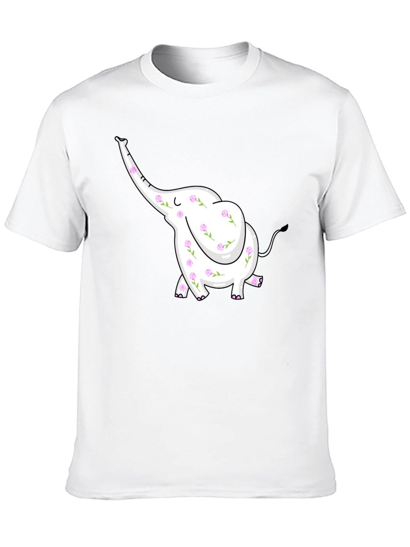 Black Floral Elephant Graphic Tee view 10