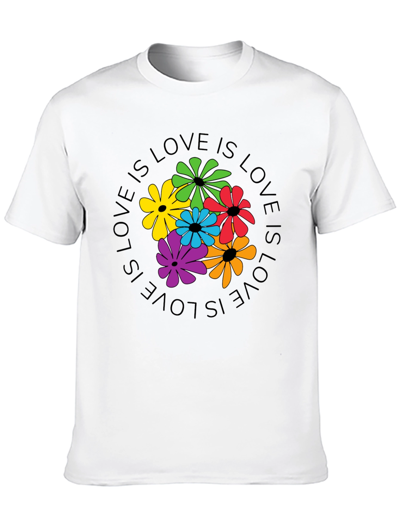 Black Love Is Love Floral Graphic Tee view 10
