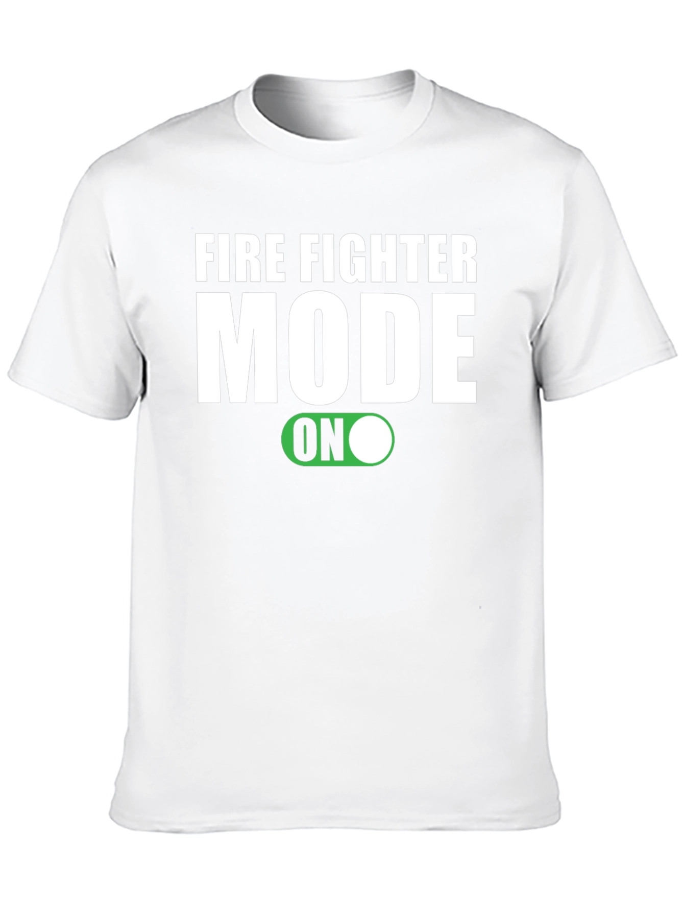 Black Firefighter Mode ON Graphic Tee view 10