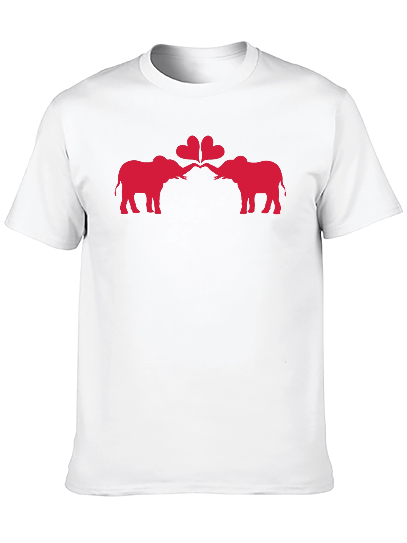 Black Elephant Love Heart Graphic Black T-Shirt view 10