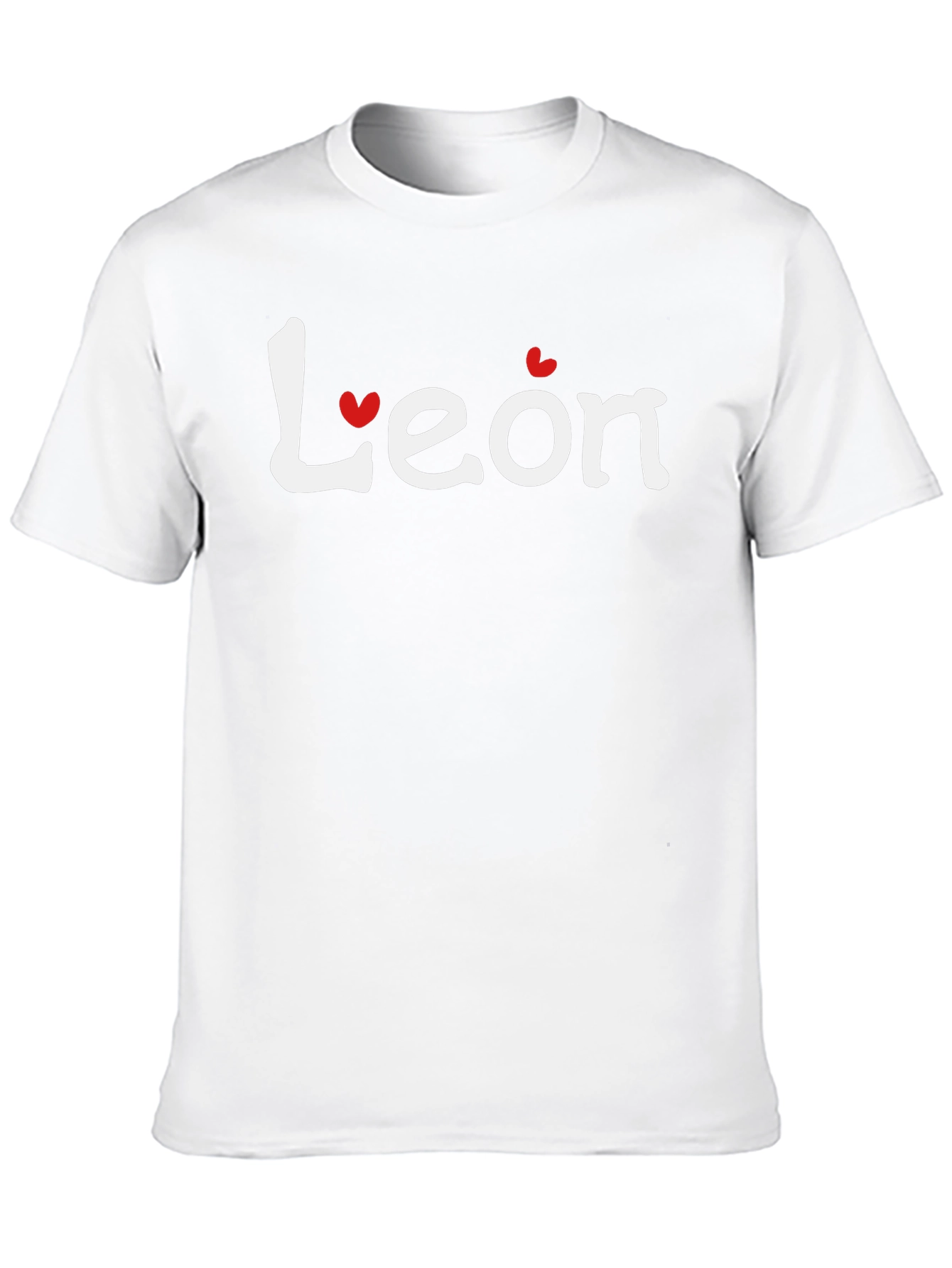 Black Leon Heart Graphic T-Shirt - Casual Crew Neck Tee view 10