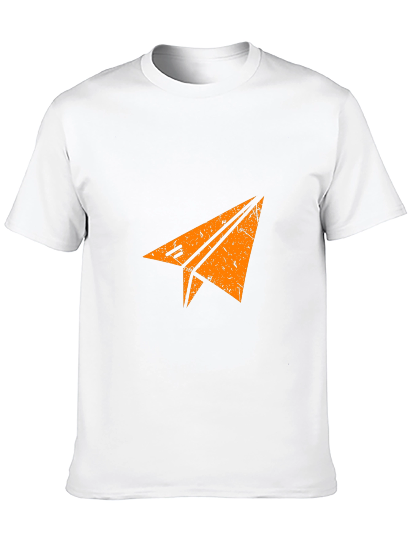 Black Men's Black T-shirt with Paper Airplane Graphic view 10