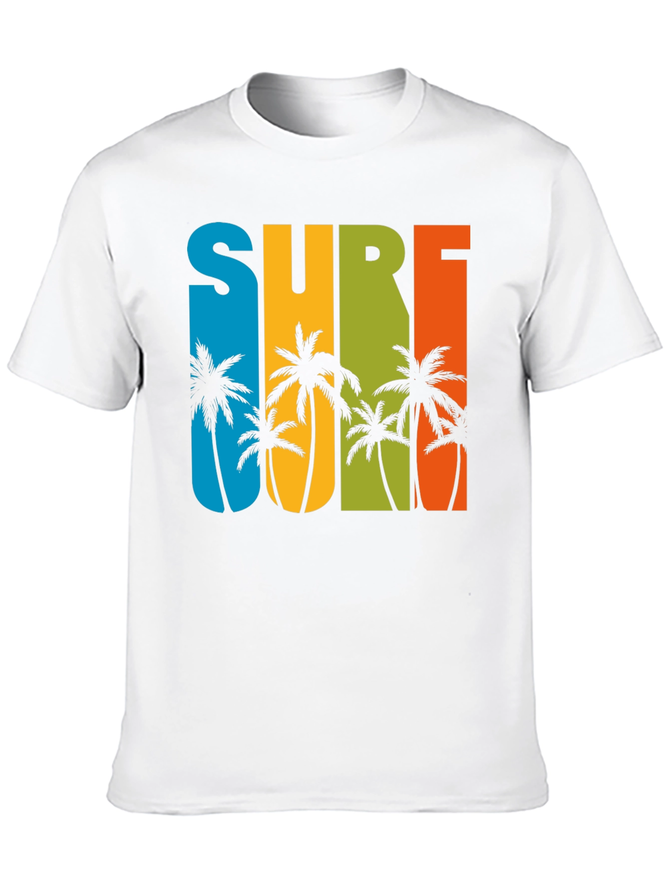 Black Surf Palm Tree Graphic T-Shirt - Retro Summer Style view 10