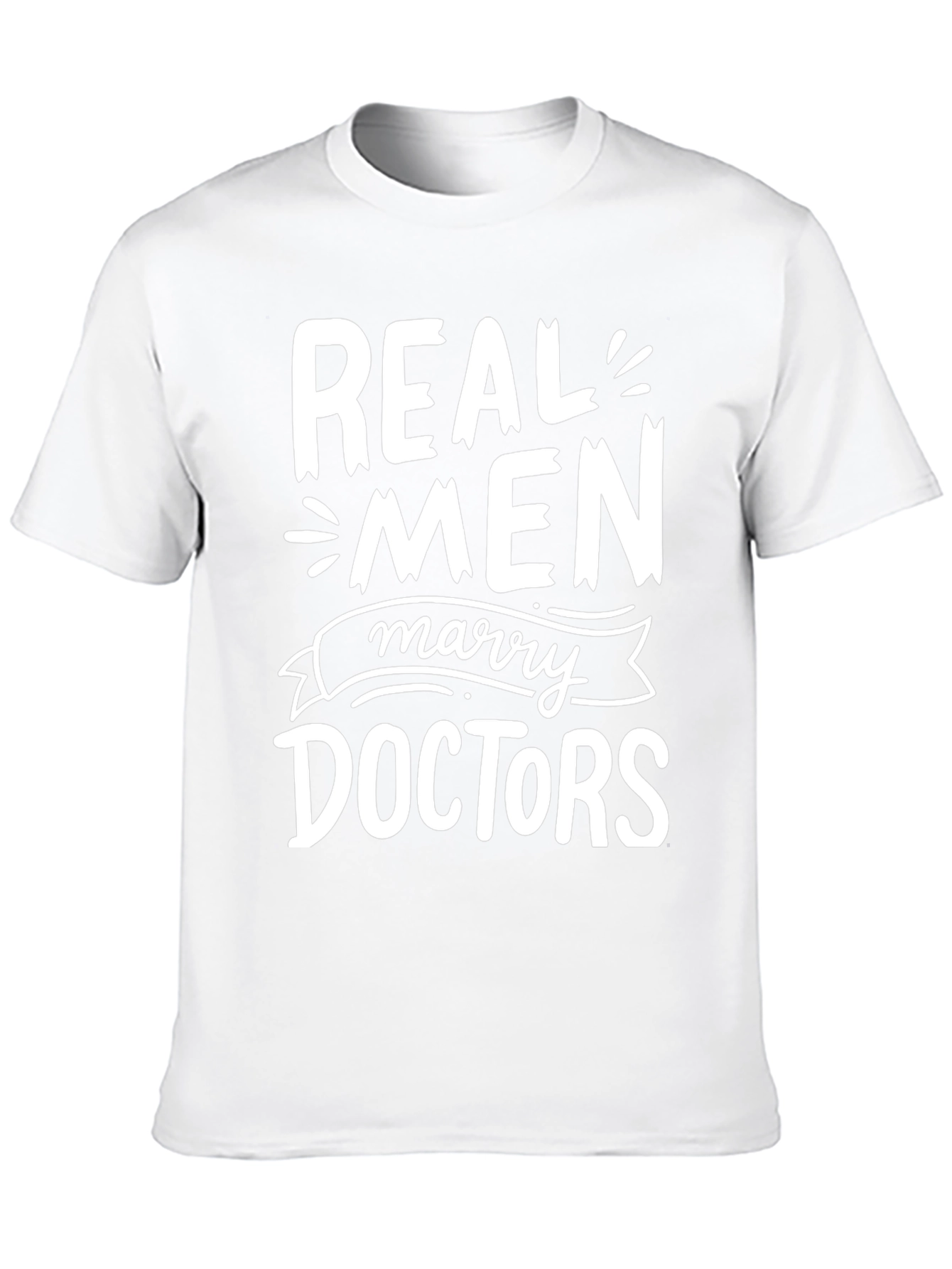 Black Real Men Marry Doctors Graphic Tee view 10