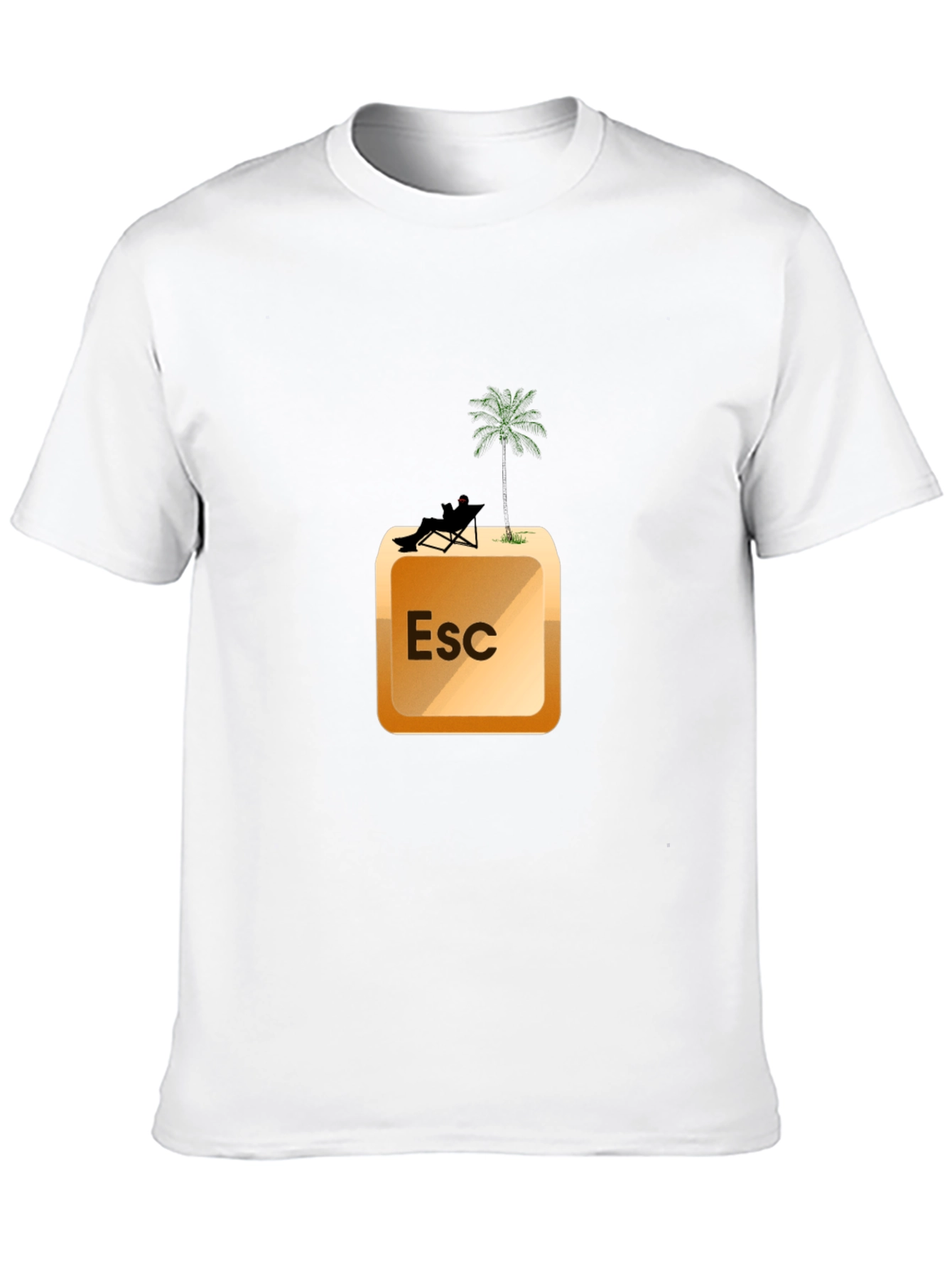 Black Escape Key T-Shirt - Vacation Mode On view 10