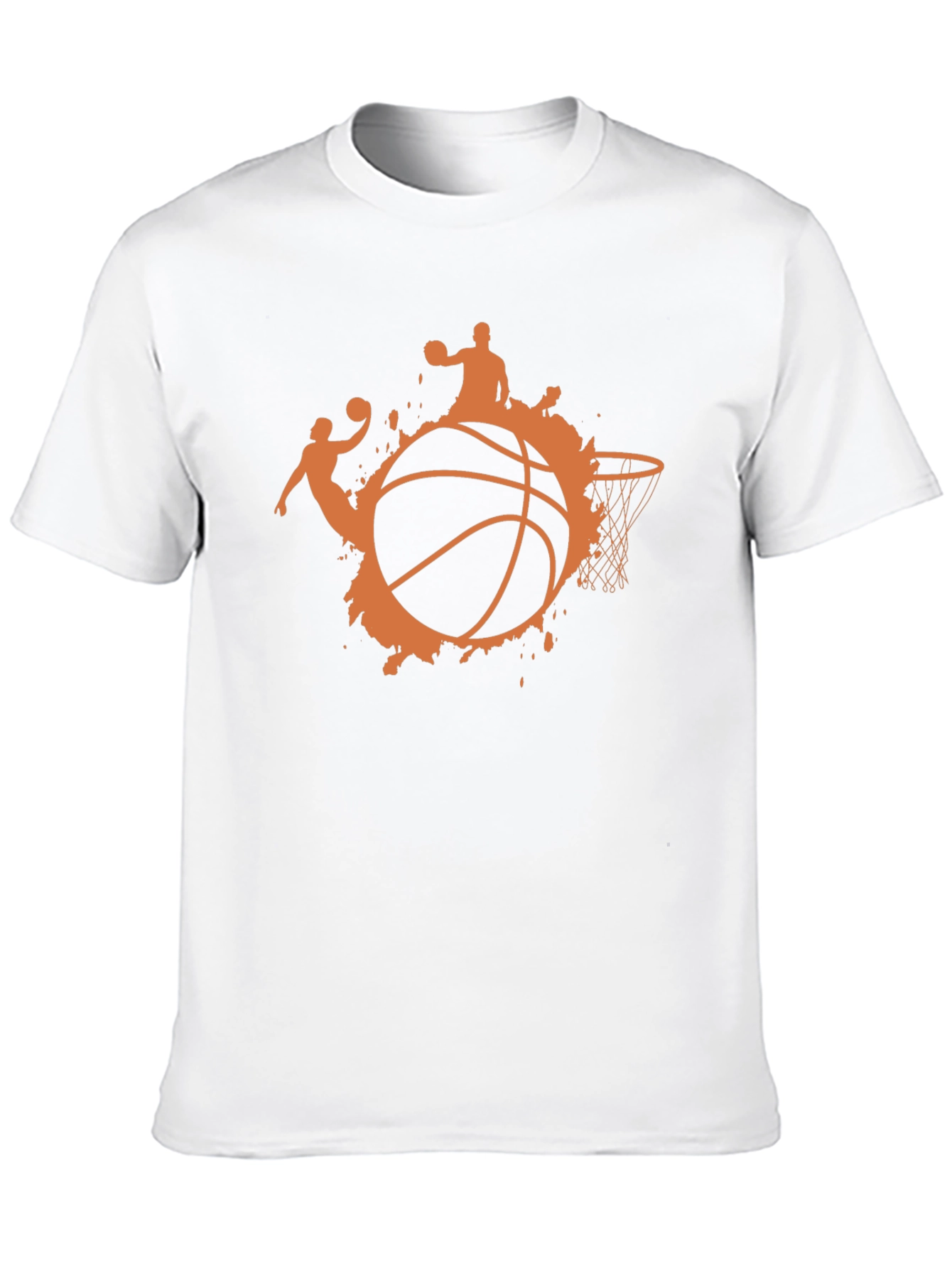 Black Basketball Graphic Tee - Black Cotton T-Shirt view 10