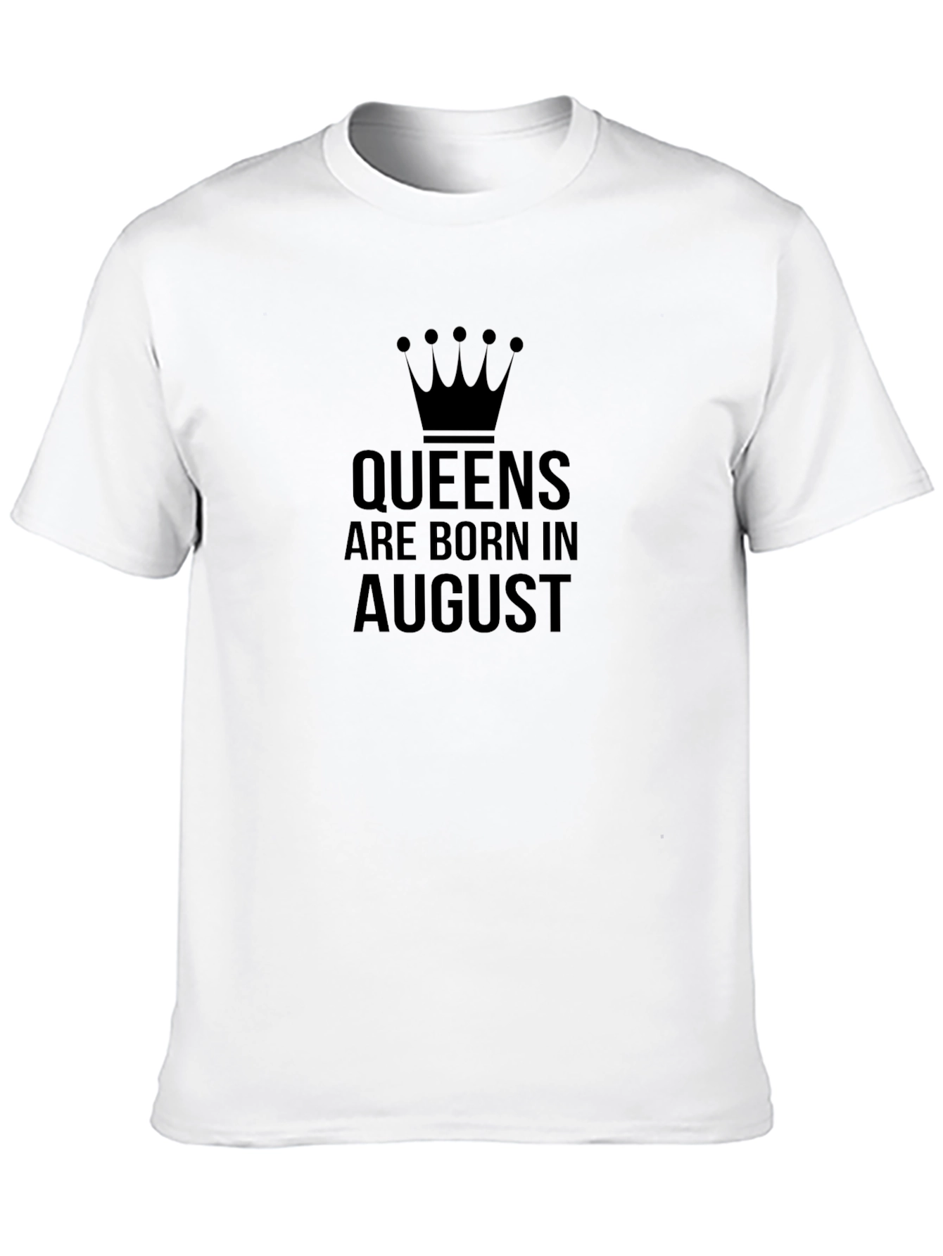 Queens Born in August Black Graphic Tee - 10