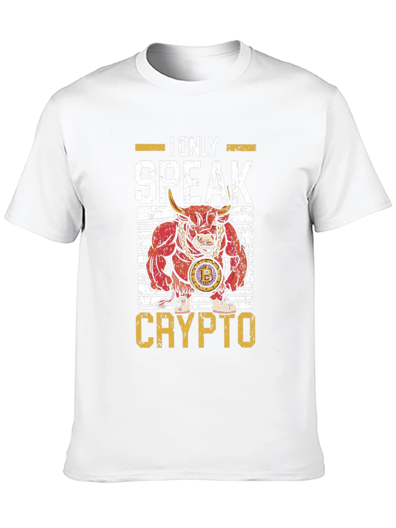 Black Crypto Bull T-Shirt - I Only Speak Crypto view 10