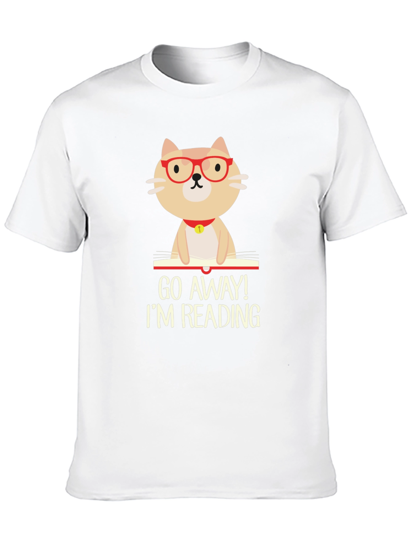 Black Funny Reading Cat Graphic T-Shirt view 10