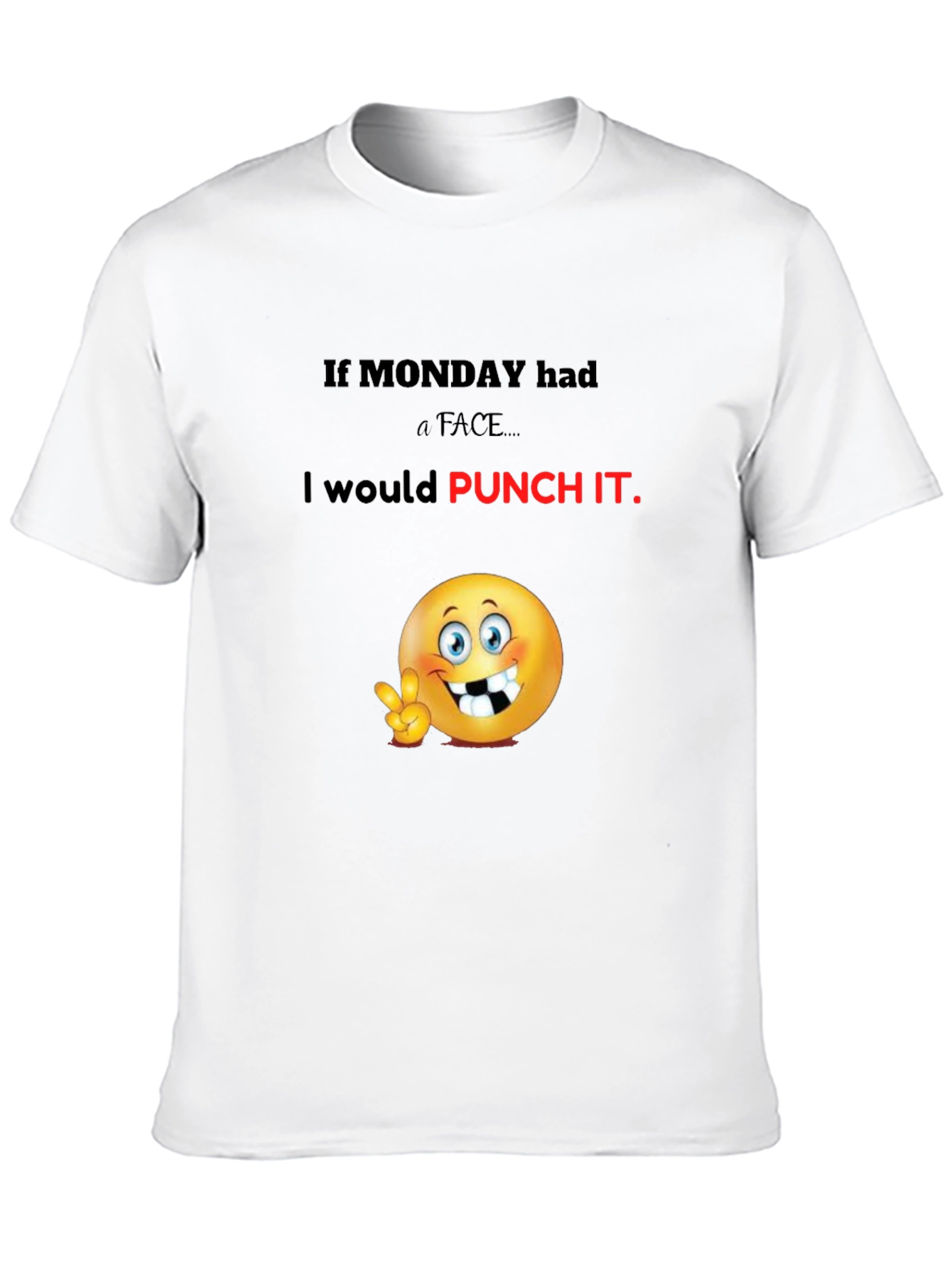 Black Monday Face Punch Graphic Tee - Black view 10