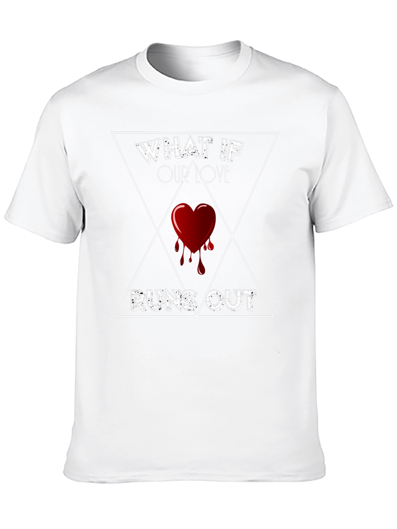 Black Bleeding Heart Graphic T-Shirt: What If Our Love Runs Out? view 10