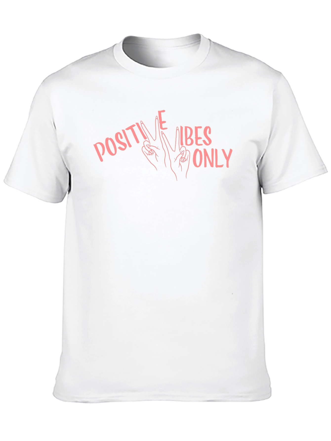 Black Positive Vibes Only Graphic Black T-Shirt view 10