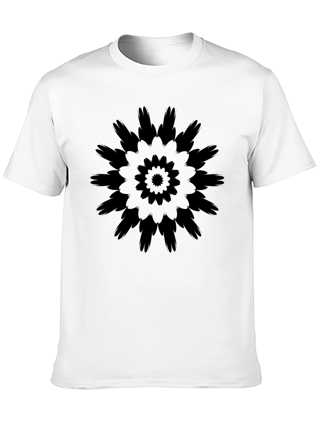 Black Black Mandala Graphic Tee - Stylish Casual Wear view 10