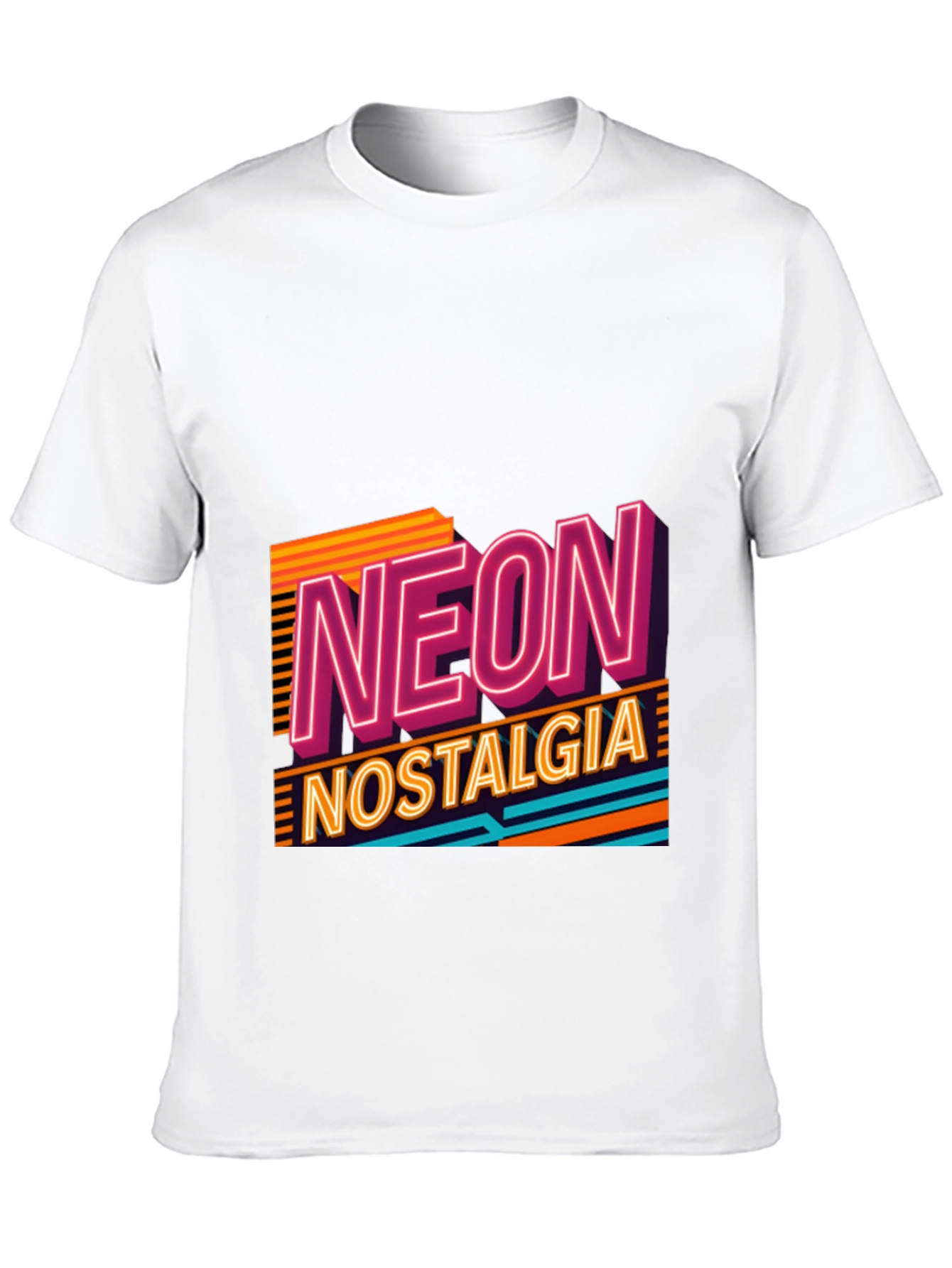Black Retro Neon Nostalgia Graphic Tee view 10