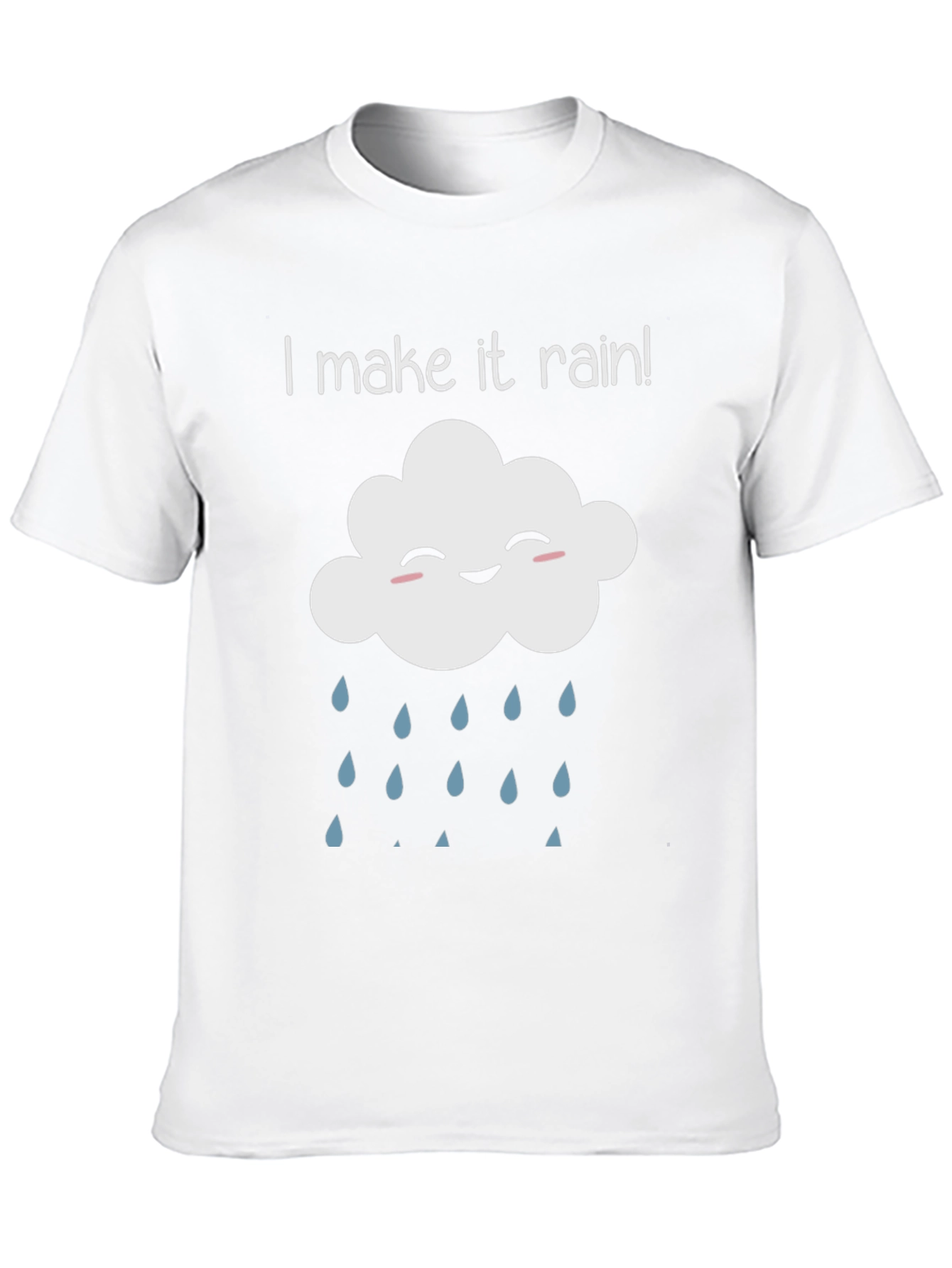 Black I Make it Rain T-Shirt - Funny Cloud Tee view 10