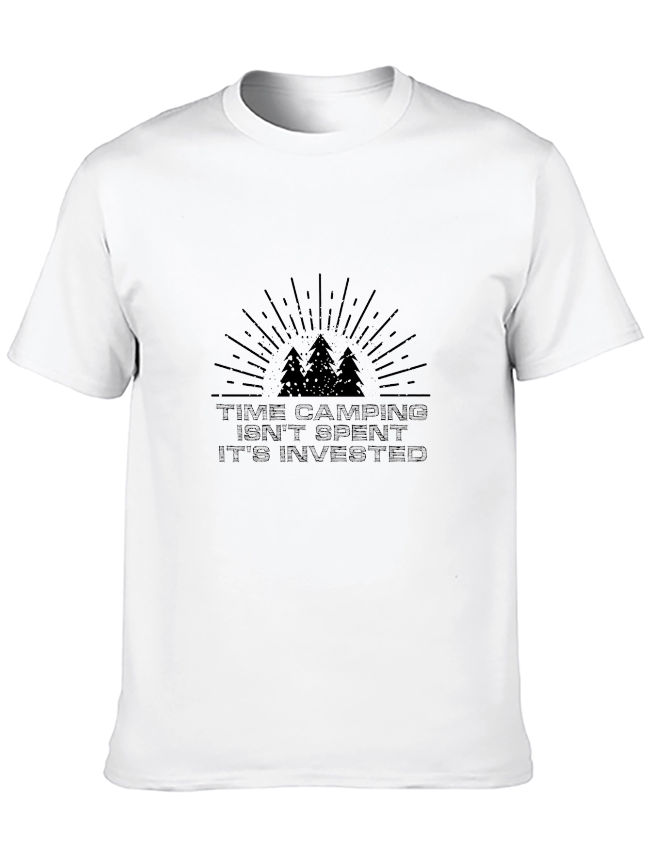 Black Camping Investment Black T-Shirt view 10