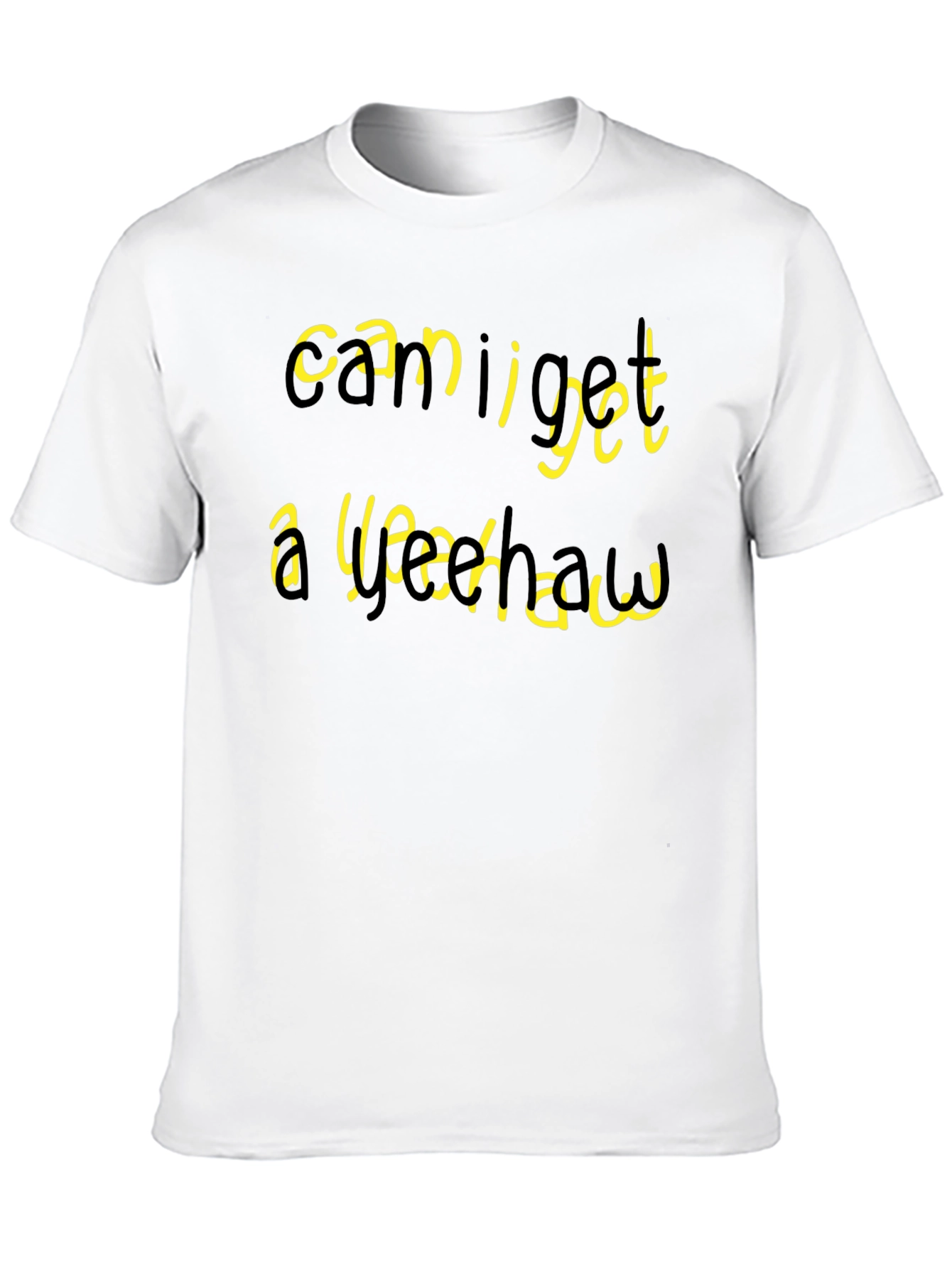 Black Can I Get A Yeehaw T-Shirt - Funny Graphic Tee view 10