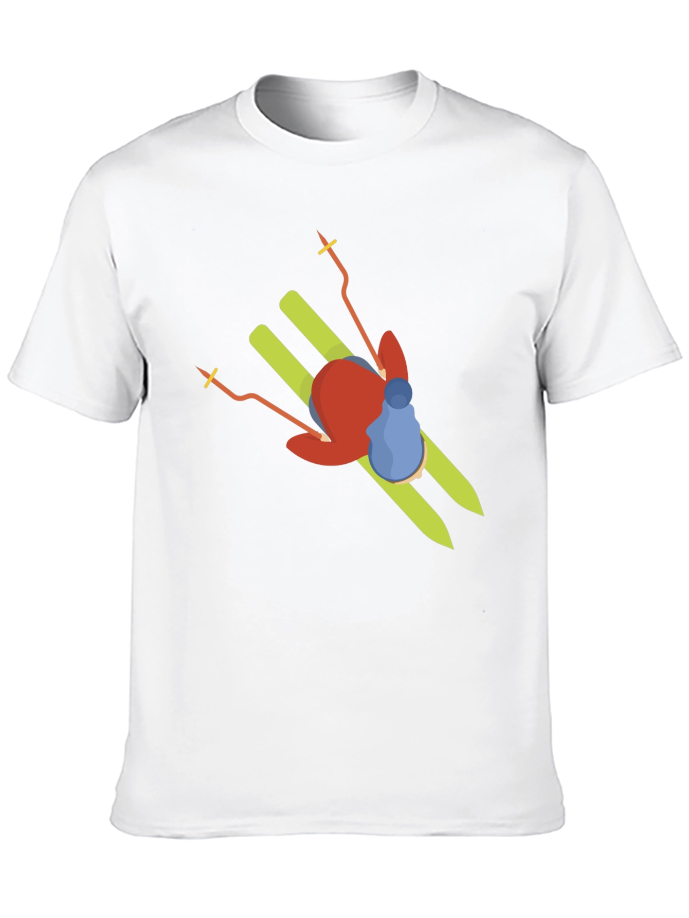 Black Skier Graphic Tee - Unisex Cotton T-Shirt view 10