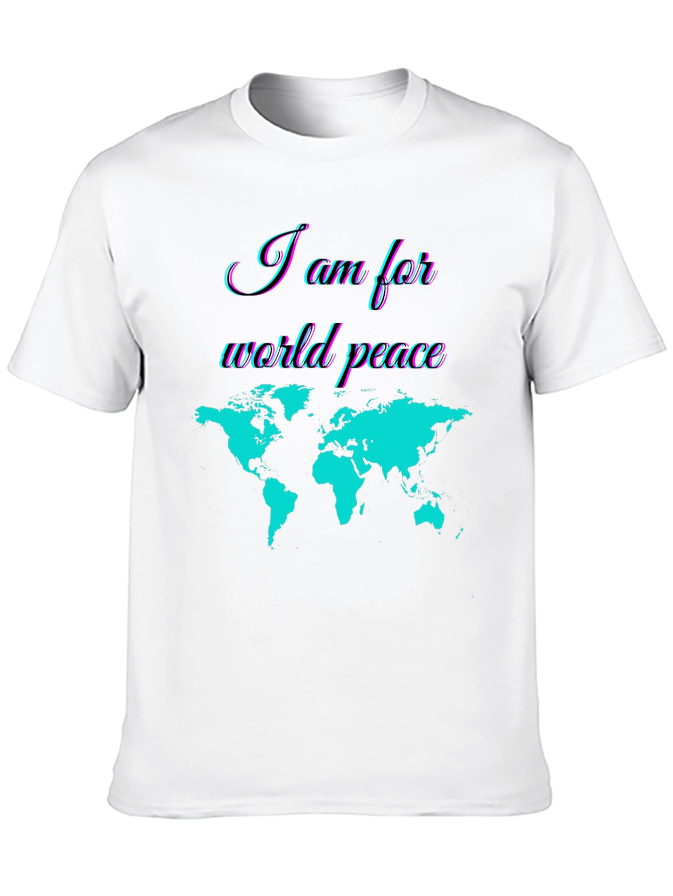 Black World Peace Graphic T-Shirt - Stylish Global Unity Design view 10