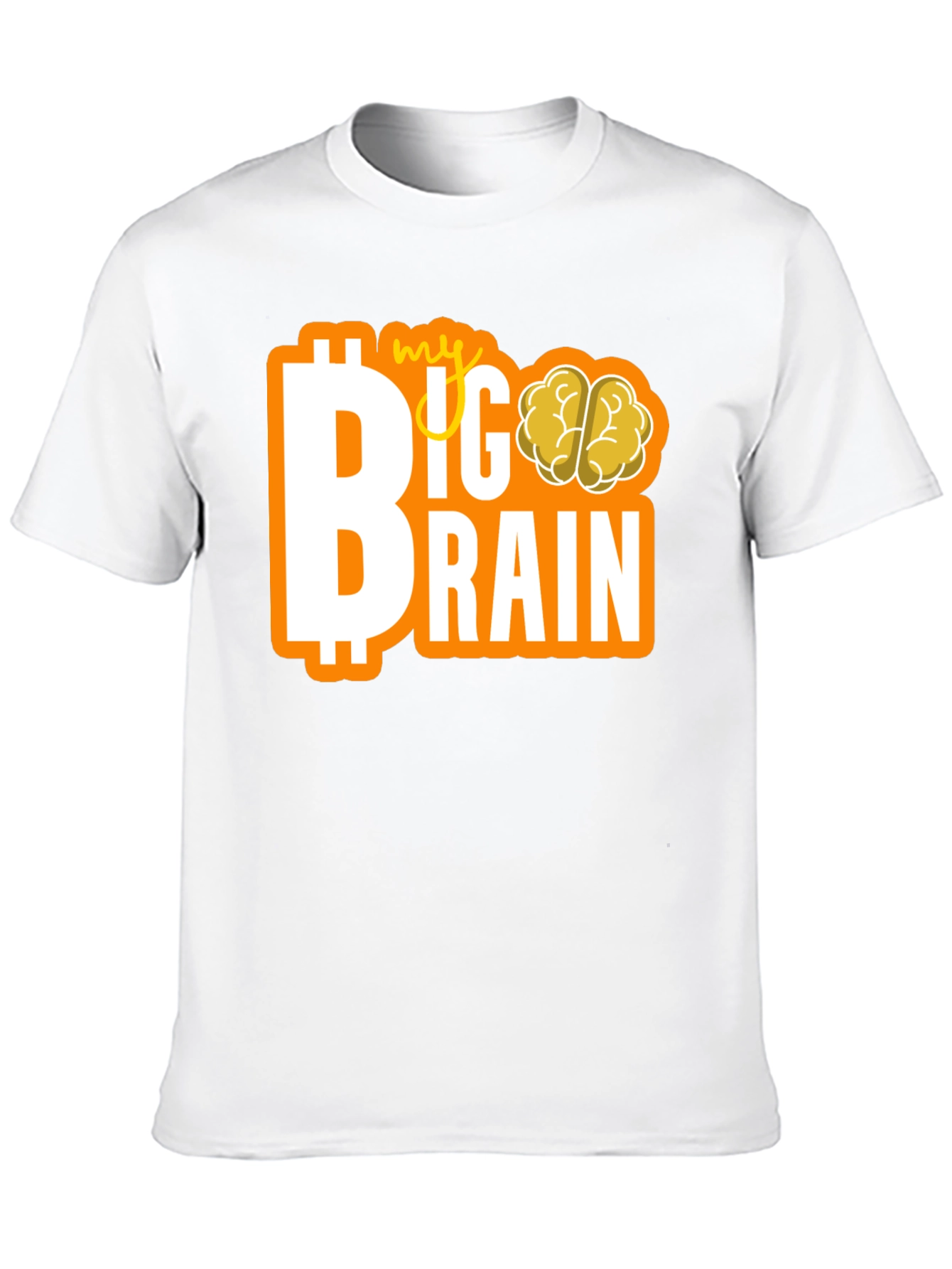Black My Big Brain Tee - Crypto Investor Genius T-Shirt view 10