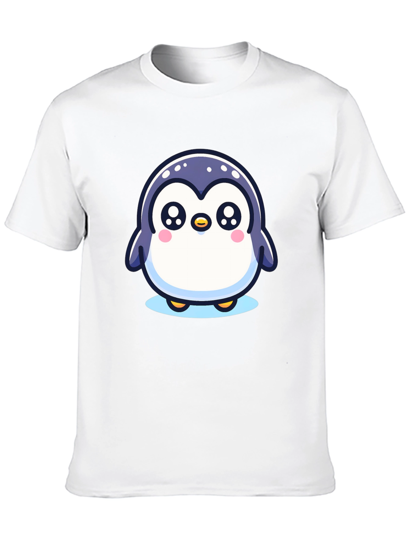 Black Cute Penguin Graphic Black T-Shirt view 10