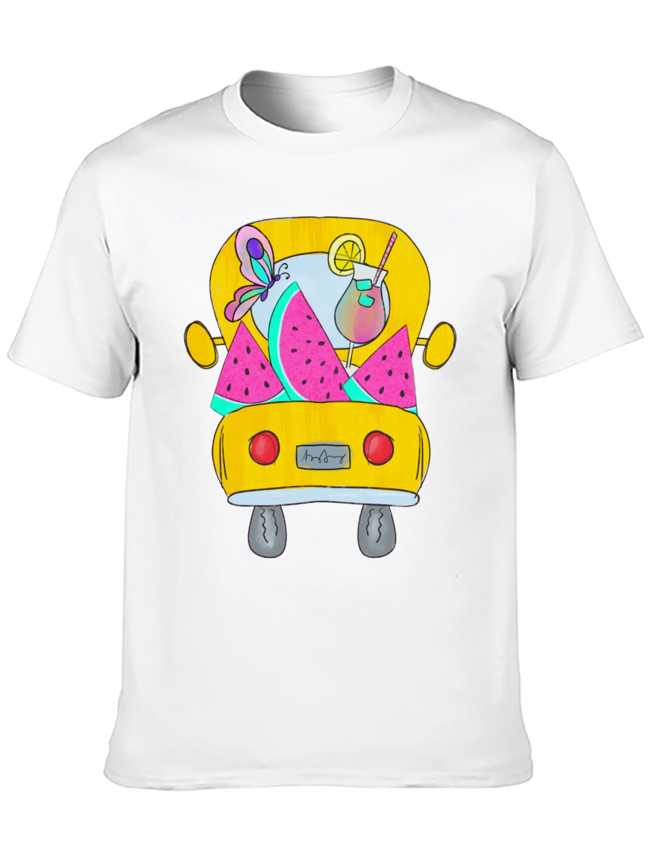 Summer Bus Graphic Tee - Men's Black T-Shirt - 10