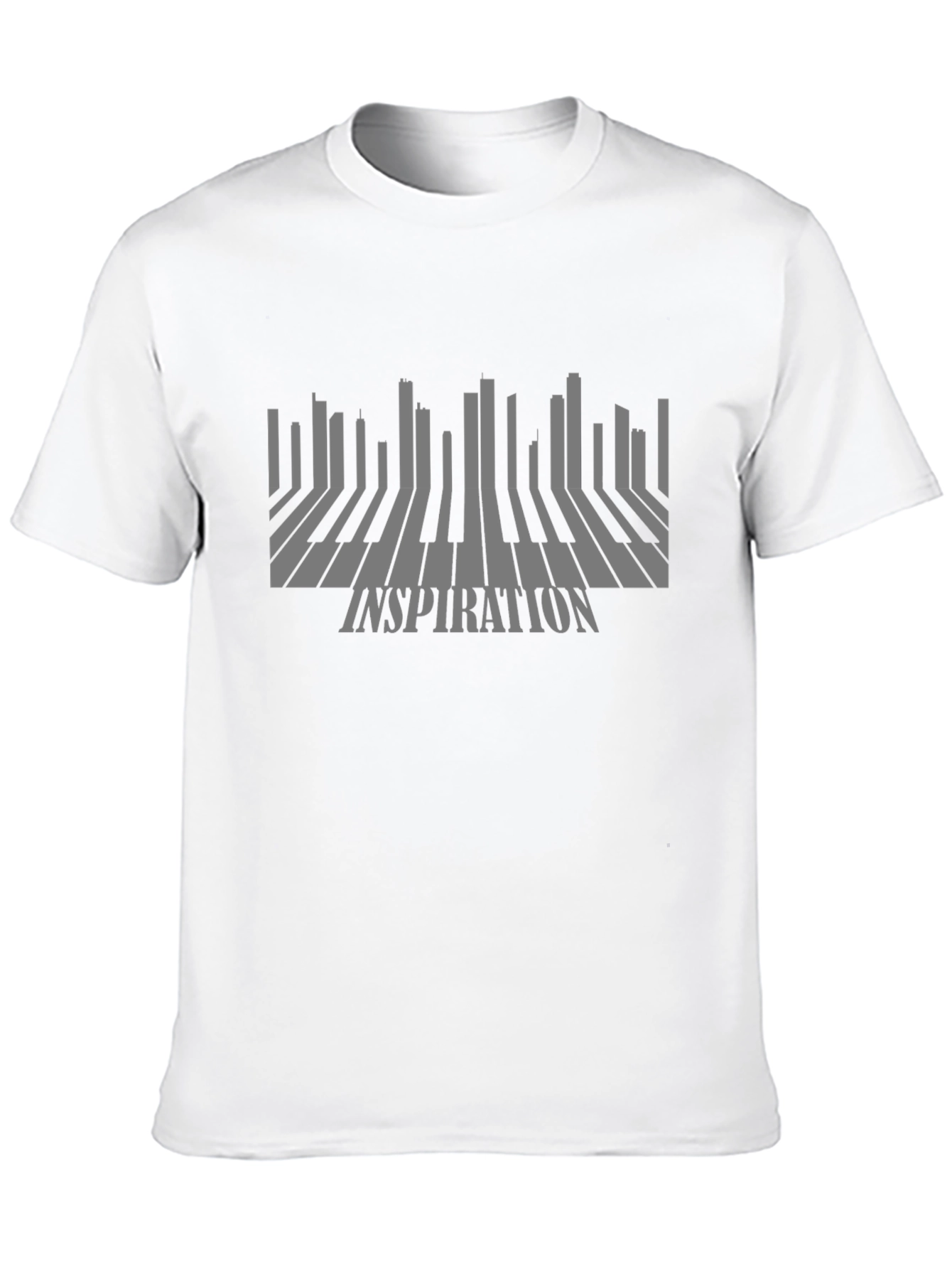 Black Inspiration Piano Keys T-Shirt - Black view 10