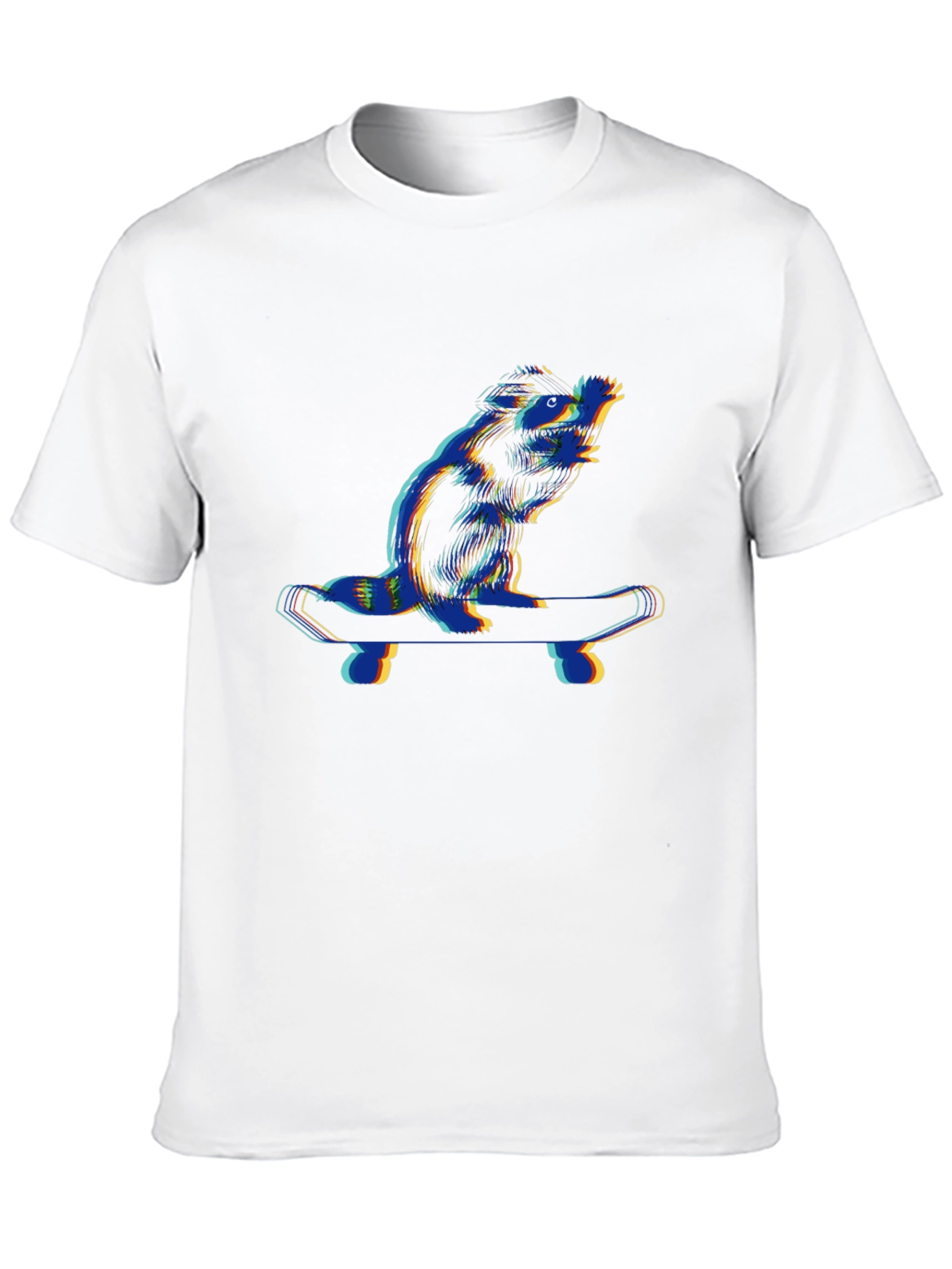 Black Cool Beaver Skateboarder Black T-Shirt view 10