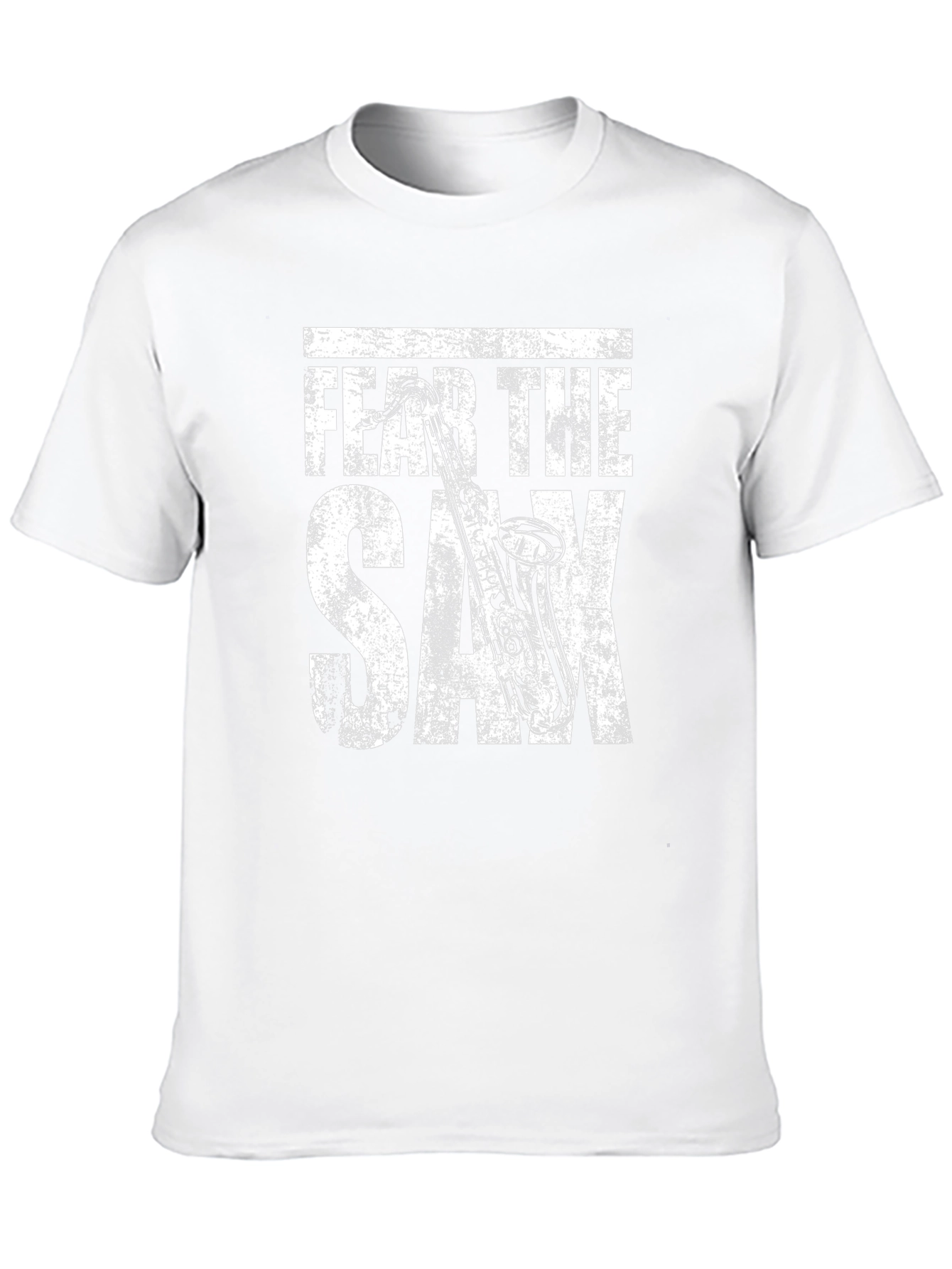 Black Fear the Sax T-Shirt - Musician's Graphic Tee view 10