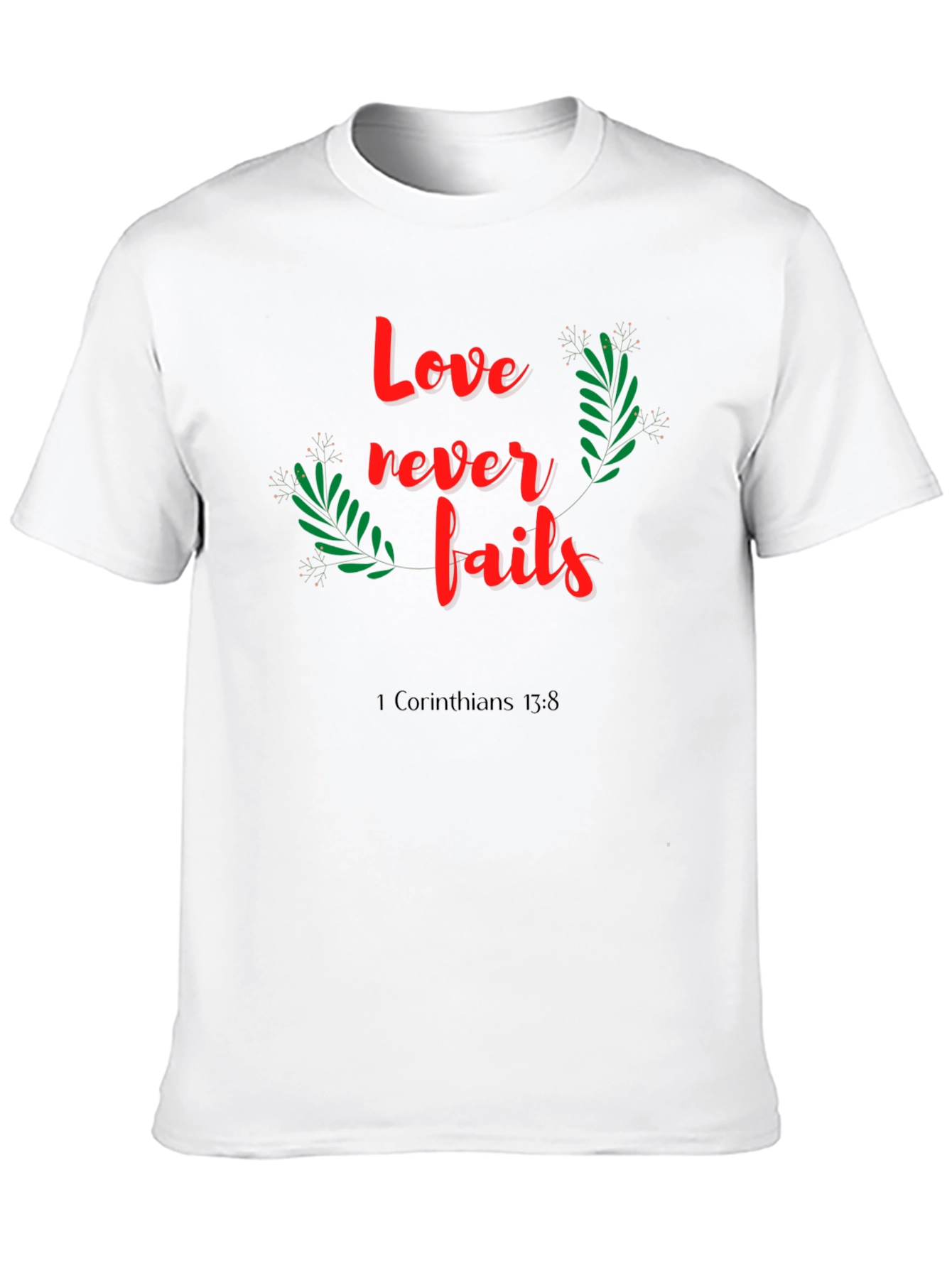 Black Love Never Fails Black T-Shirt view 10