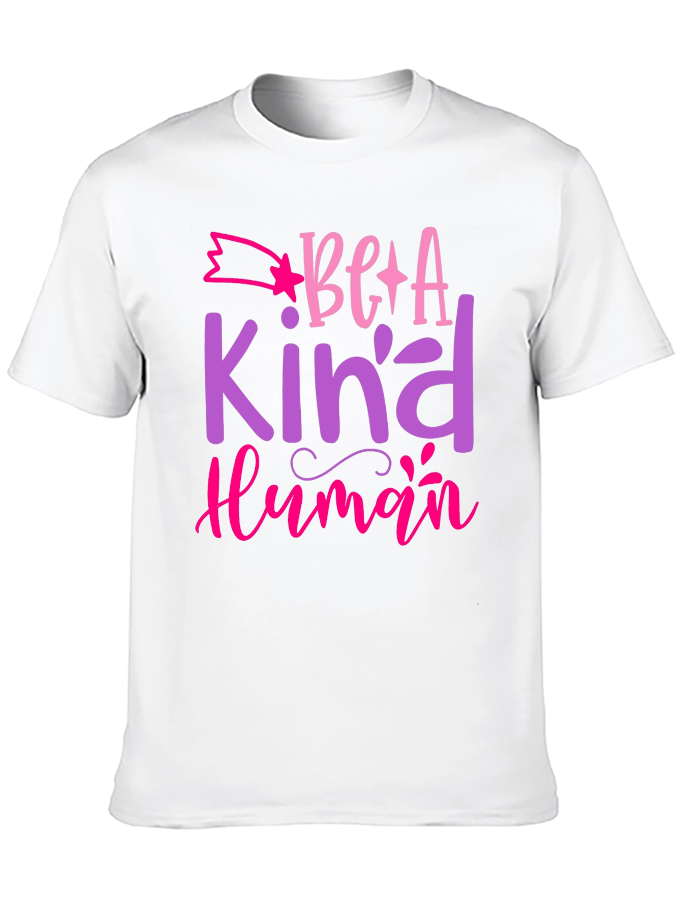 Black Be A Kind Human Graphic T-Shirt - Positive Message Tee view 10