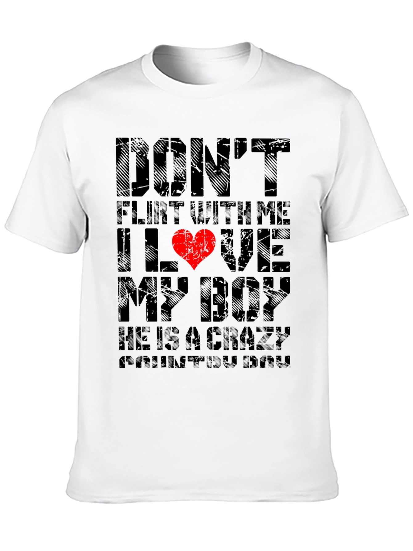 Black Don't Flirt With Me, I Love My Boy T-Shirt view 10