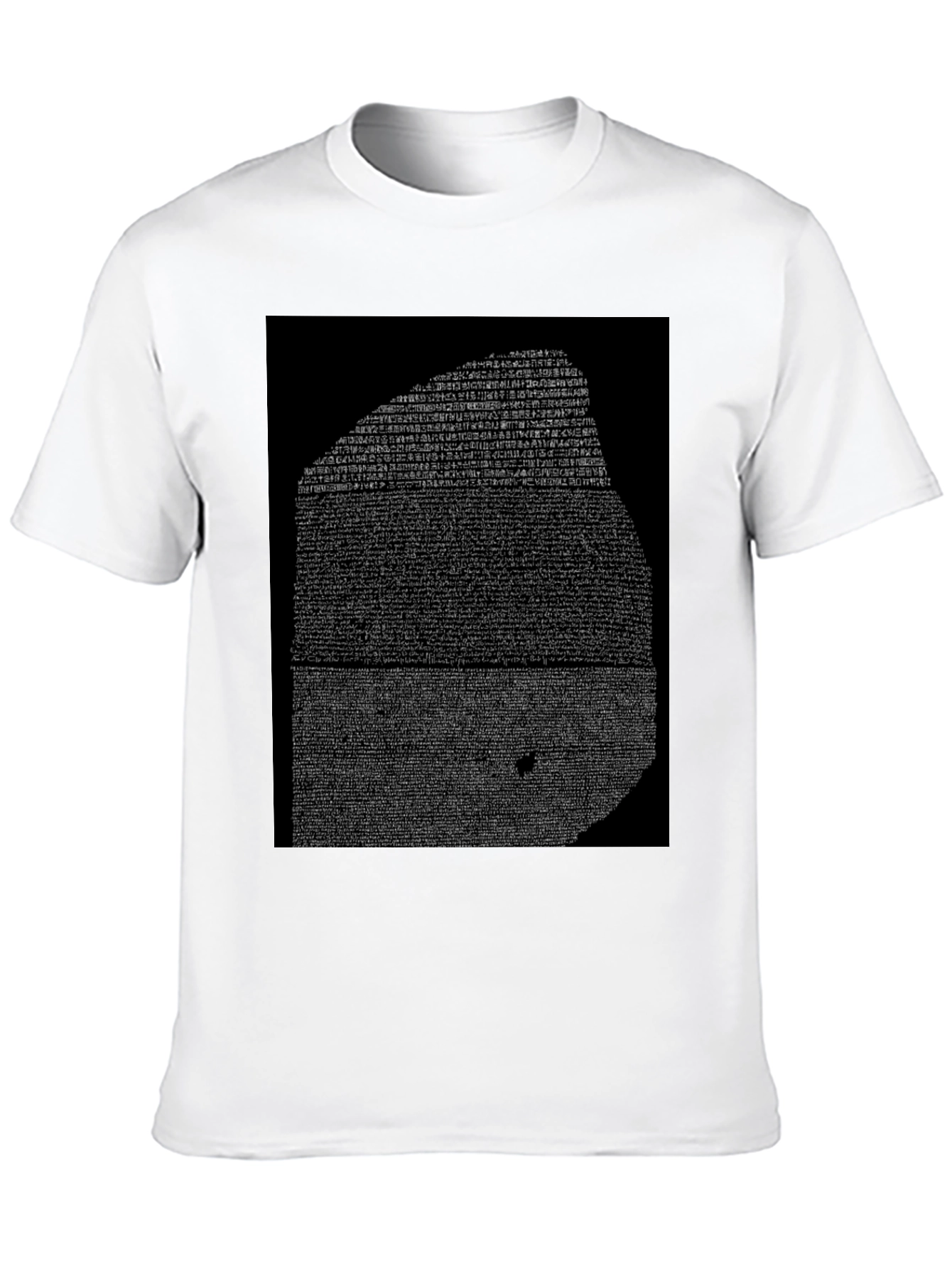 Black Rosetta Stone Graphic Tee - Black Cotton T-Shirt view 10