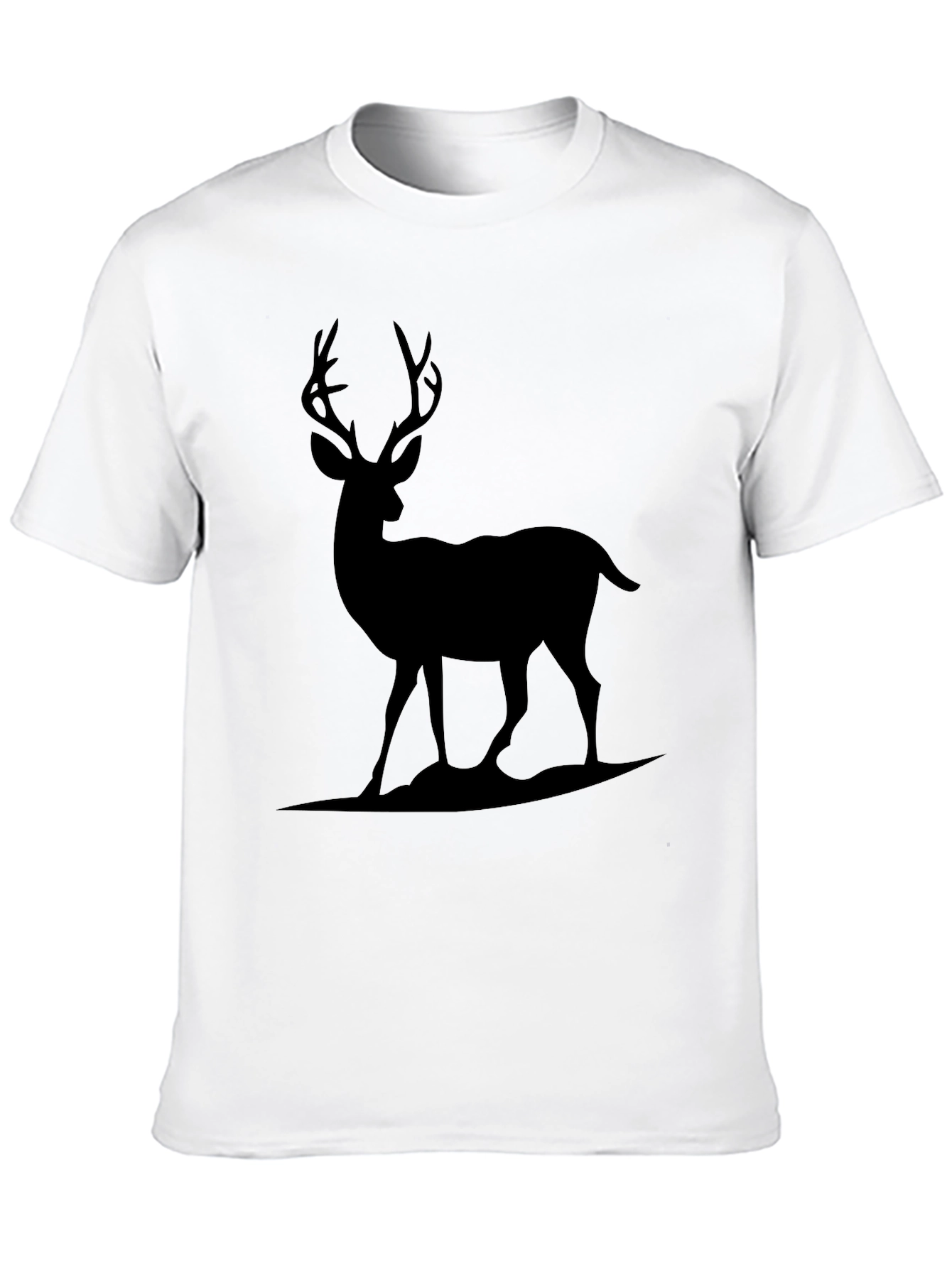 Black Deer Graphic Print Crew Neck Tee view 10