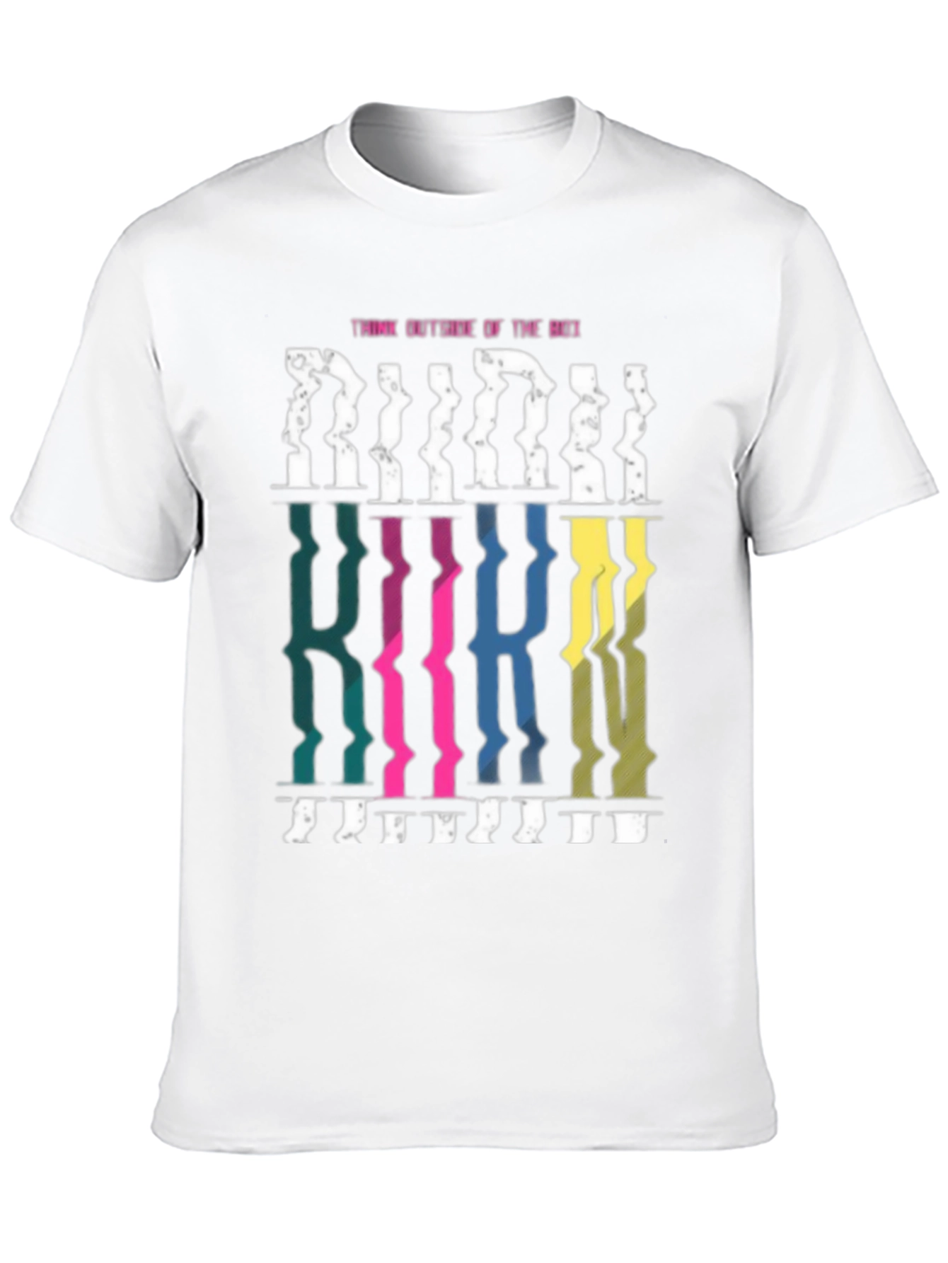 Black Think Outside the Box Graphic Tee - Unique Design T-Shirt view 10