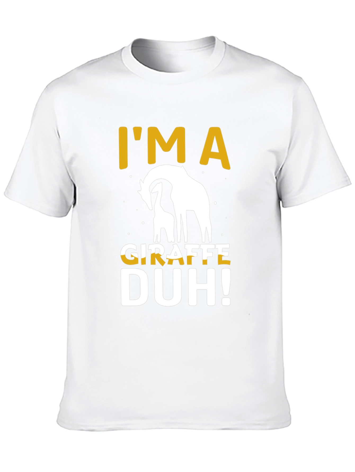 Black I'm a Giraffe Duh! Novelty Graphic Tee view 10
