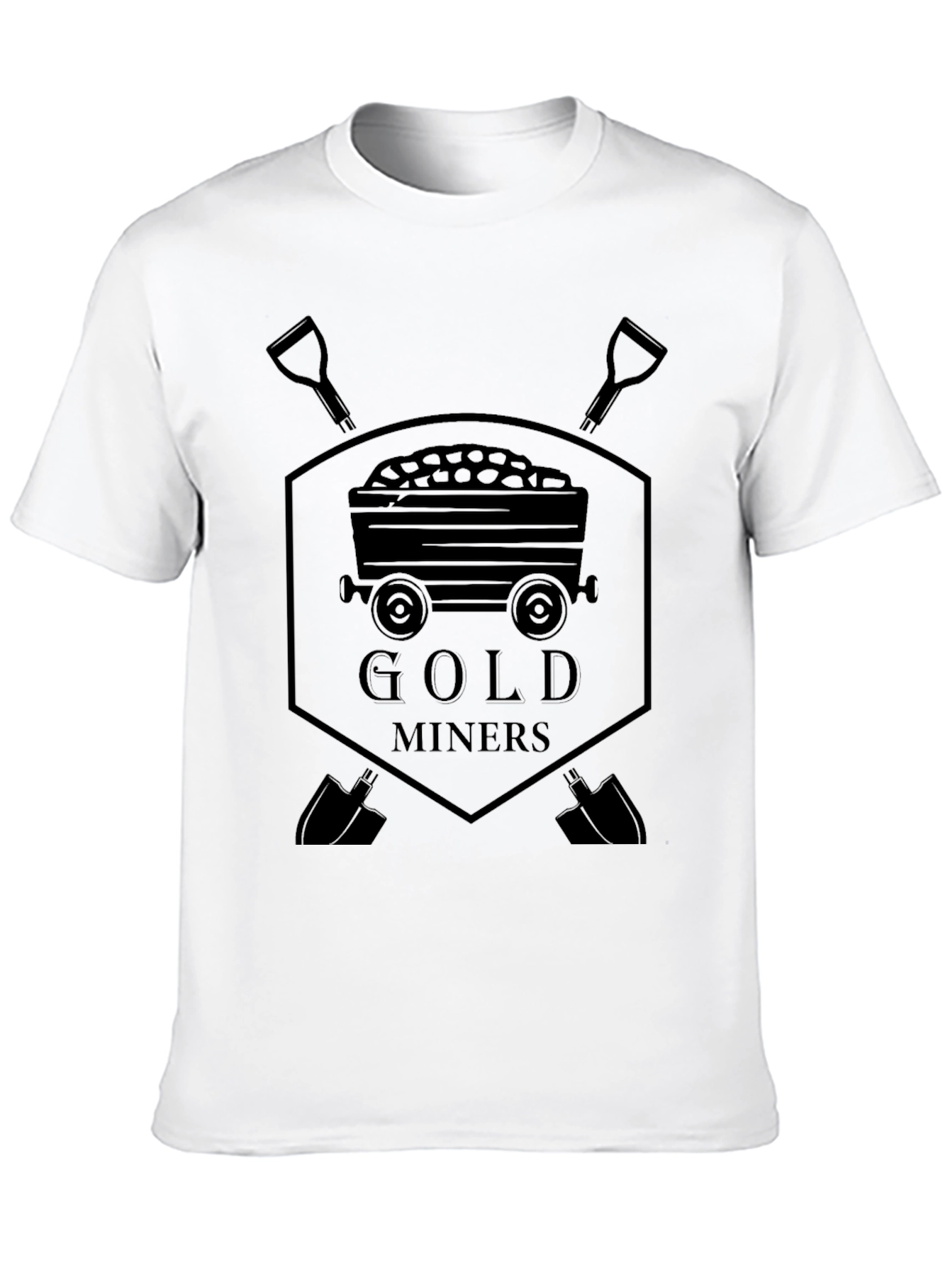 Black Gold Miners Graphic T-Shirt - Black Cotton Tee view 10