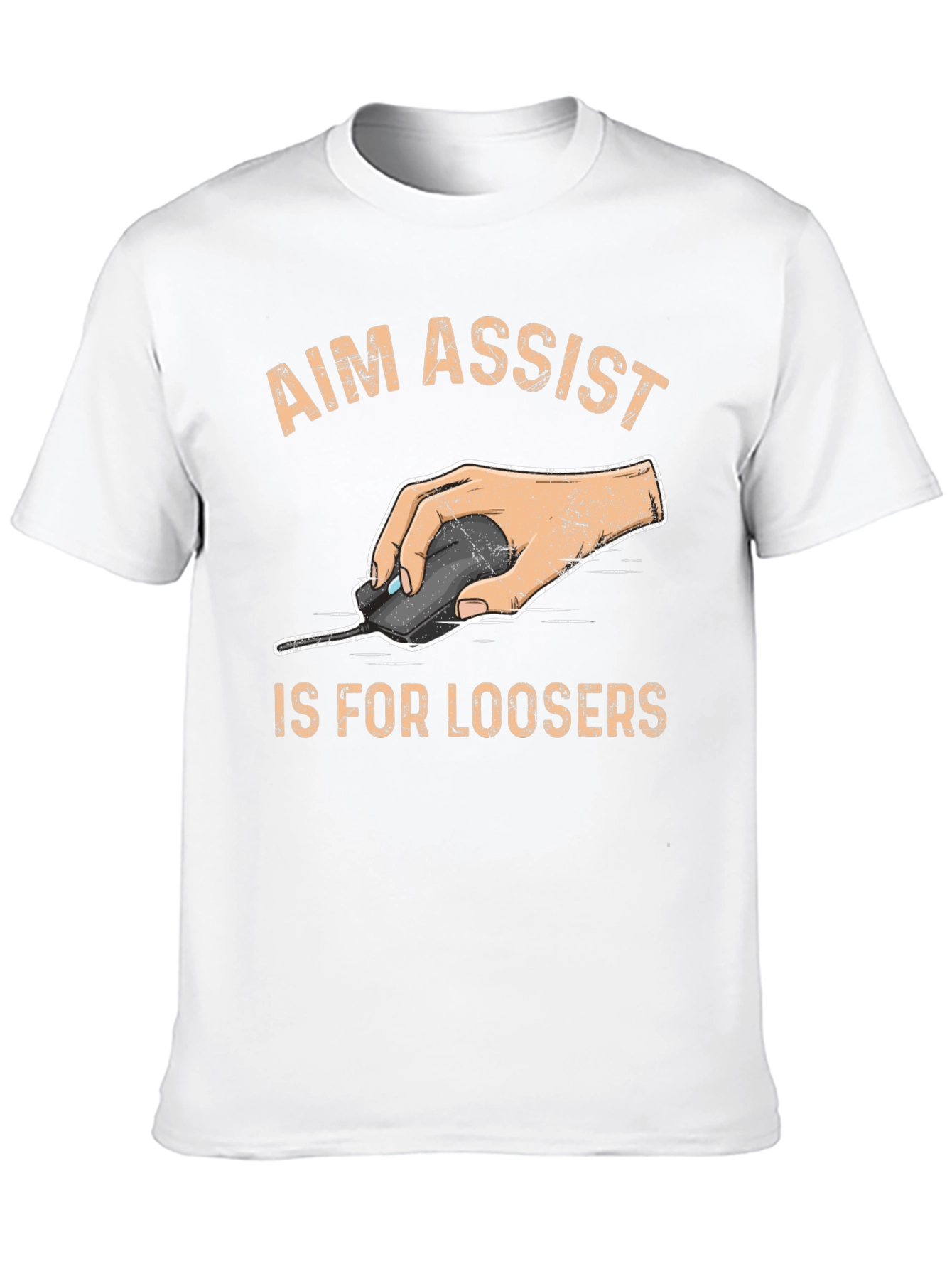 Black Aim Assist Is For Loosers - Gamer T-Shirt view 10