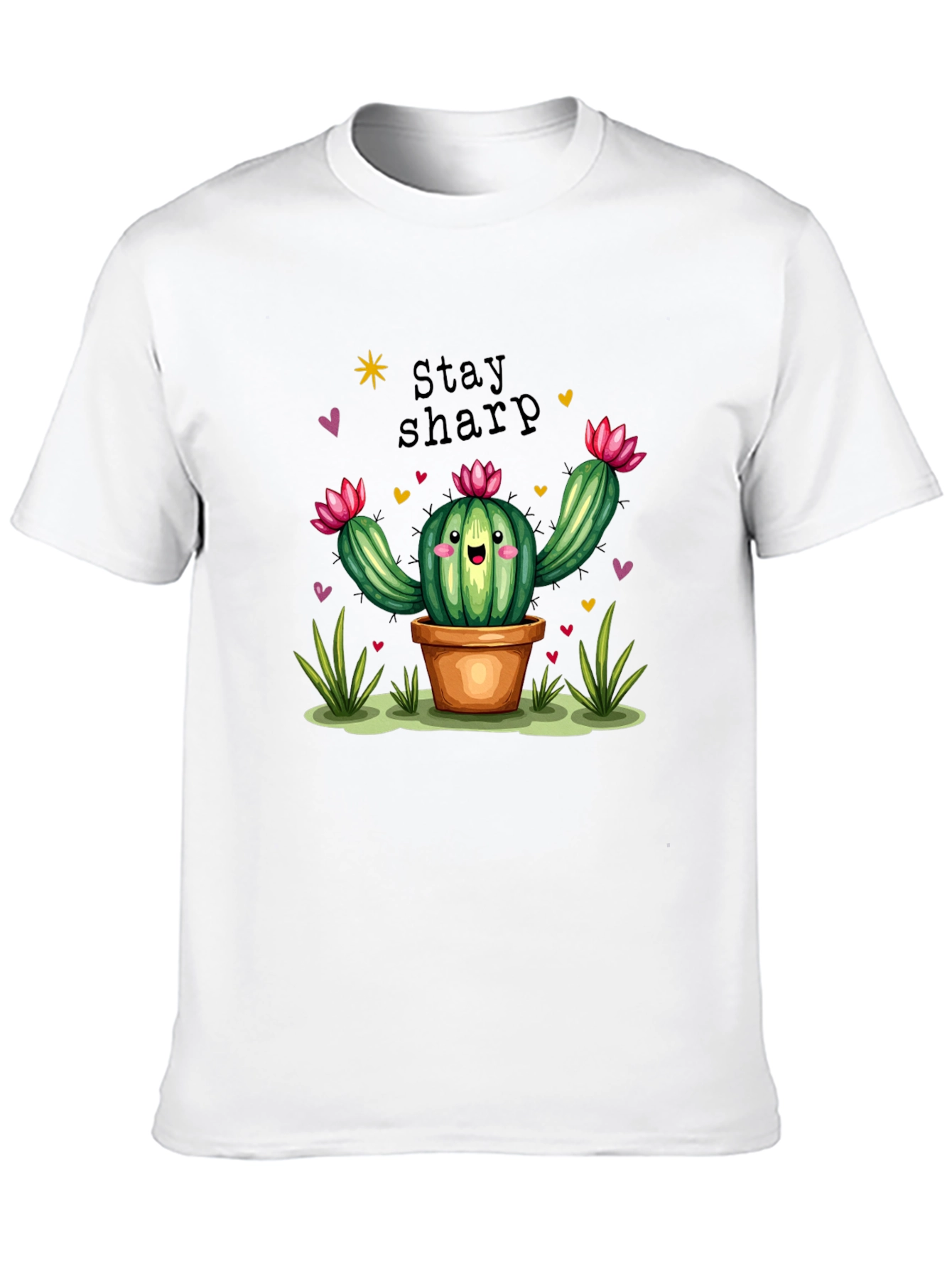 Black Stay Sharp Cactus Graphic T-Shirt view 10