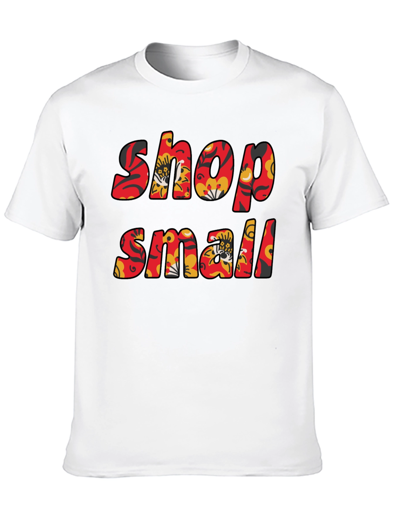 Black Shop Small Floral T-Shirt - Black view 10