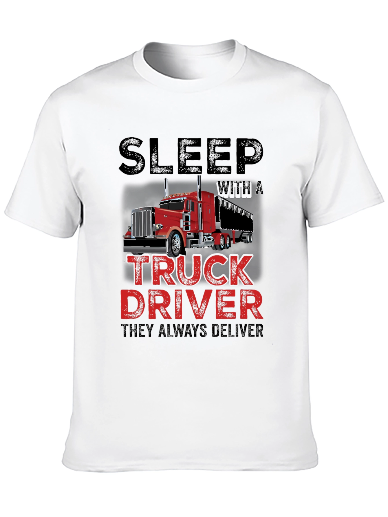 Black Sleep With a Truck Driver T-Shirt view 10