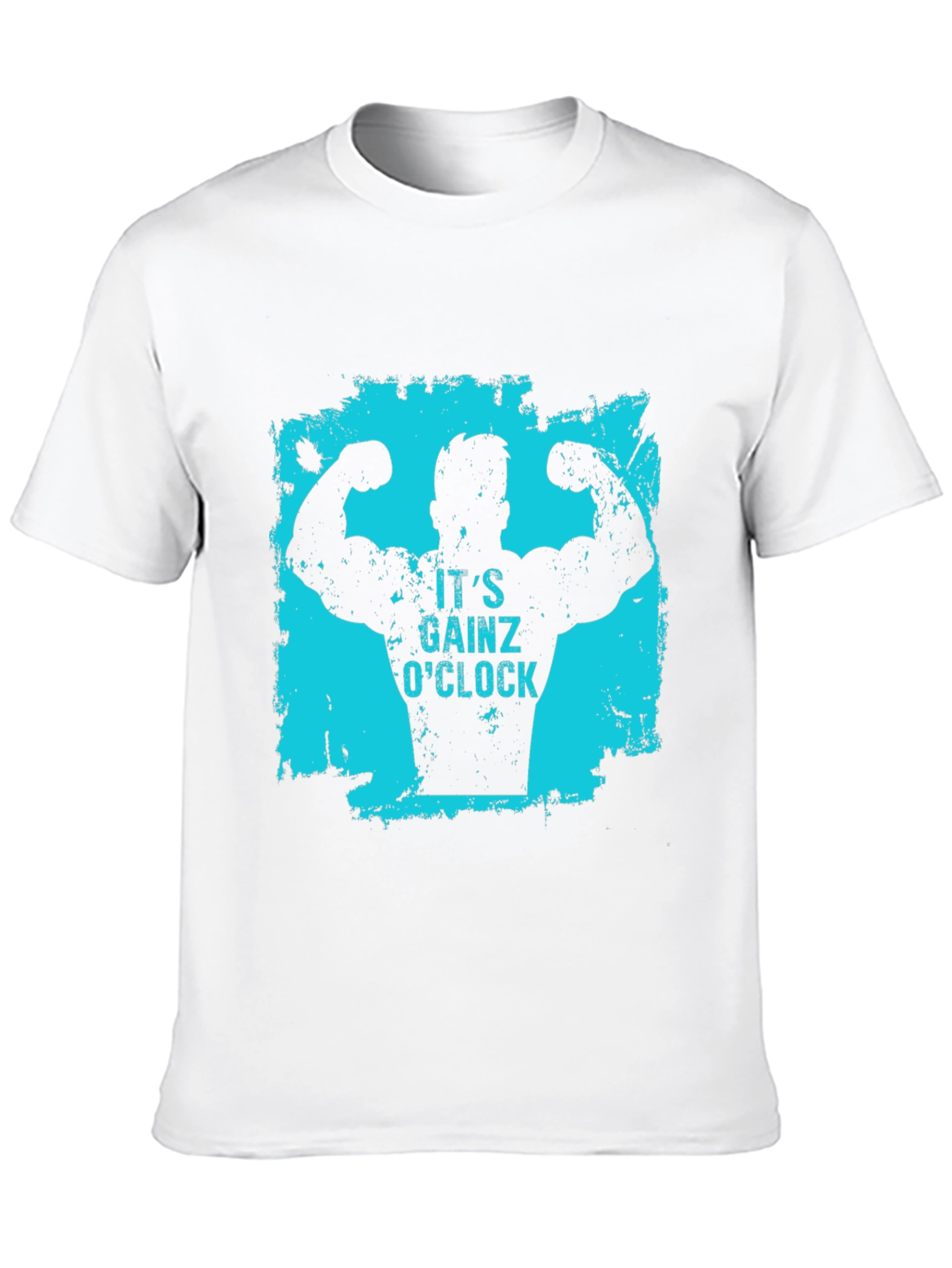 Black Gainz O'Clock Black T-Shirt - Gym Bodybuilding Motivation view 10