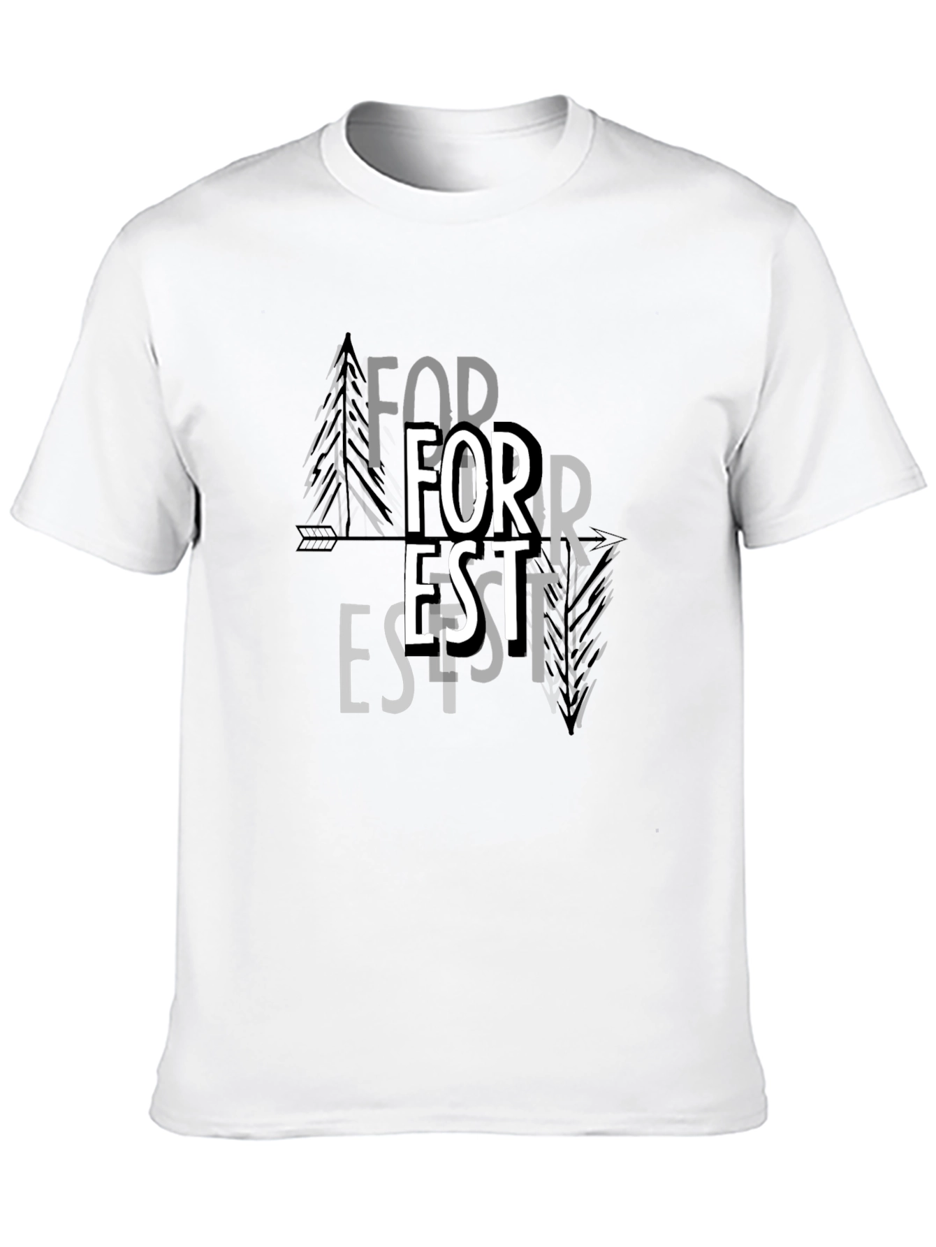 Black Forest Graphic Print Black T-Shirt view 10