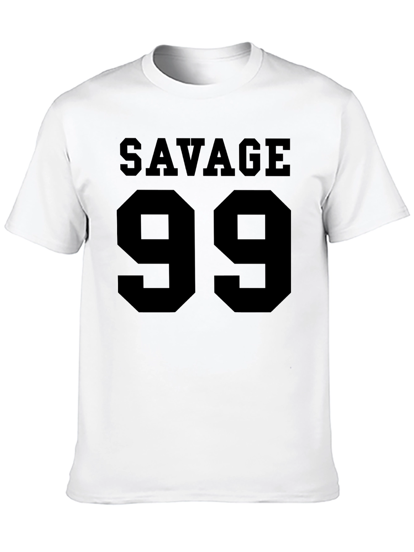 Black Savage 99 Men's Black Graphic T-Shirt view 10