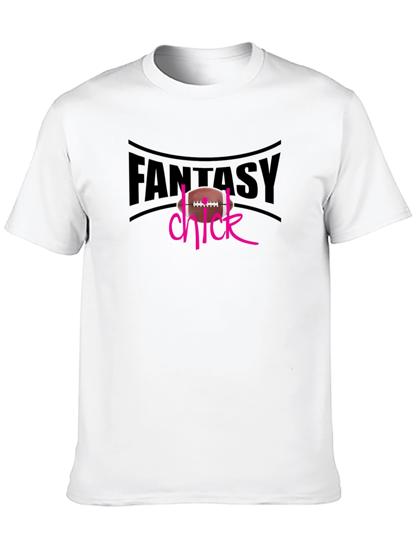 Black Fantasy Chick Football T-Shirt view 10