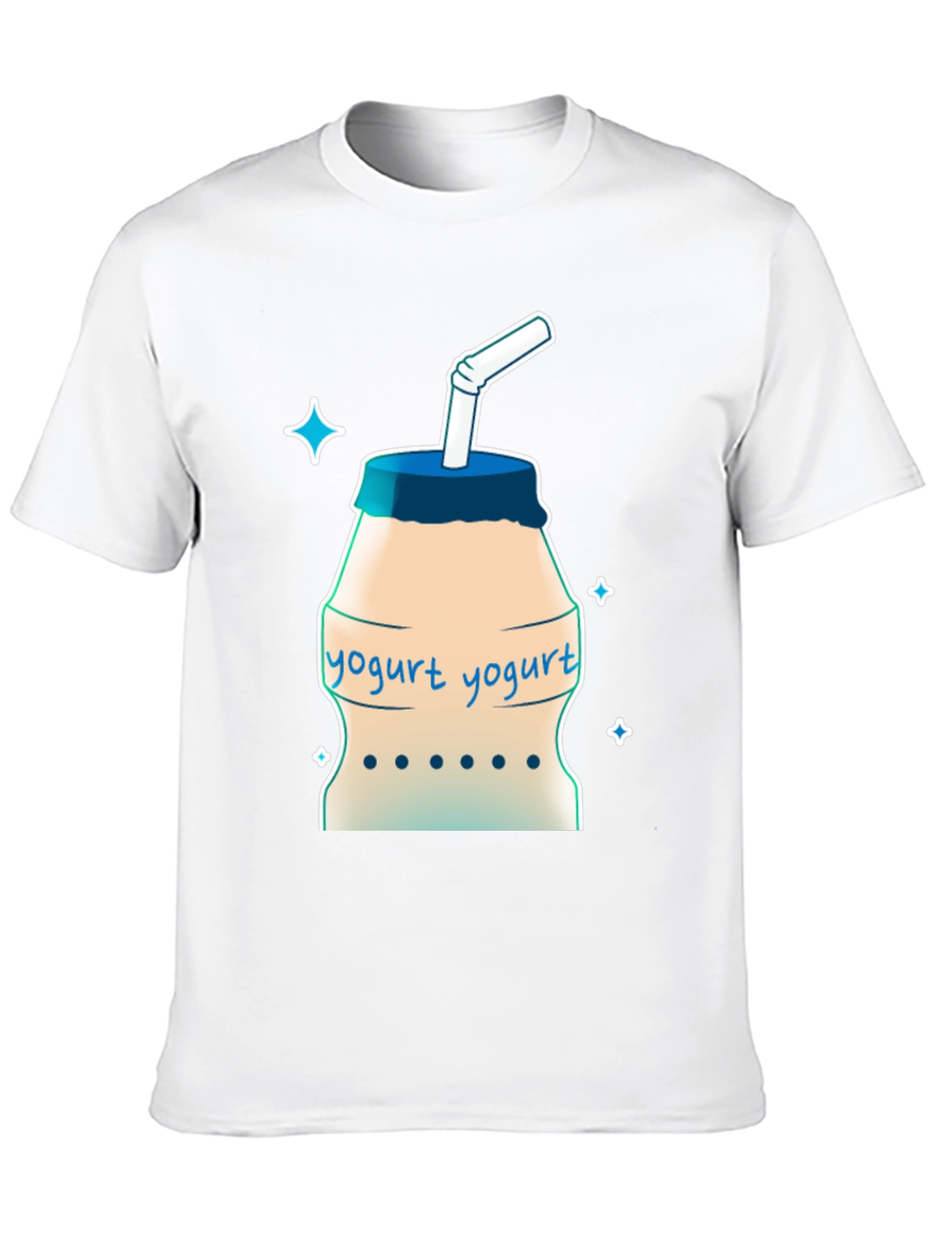 Black Yogurt Drink T-Shirt - Cool Graphic Tee view 10