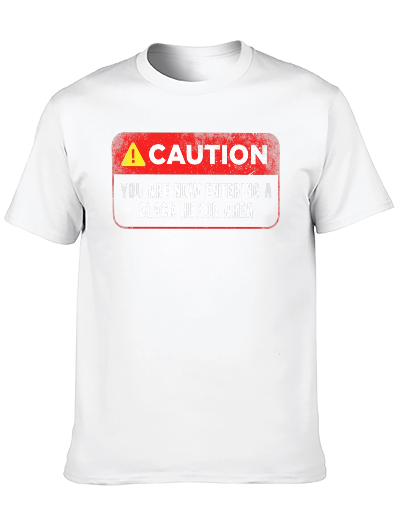Black Caution: Black Humor Area T-Shirt view 10