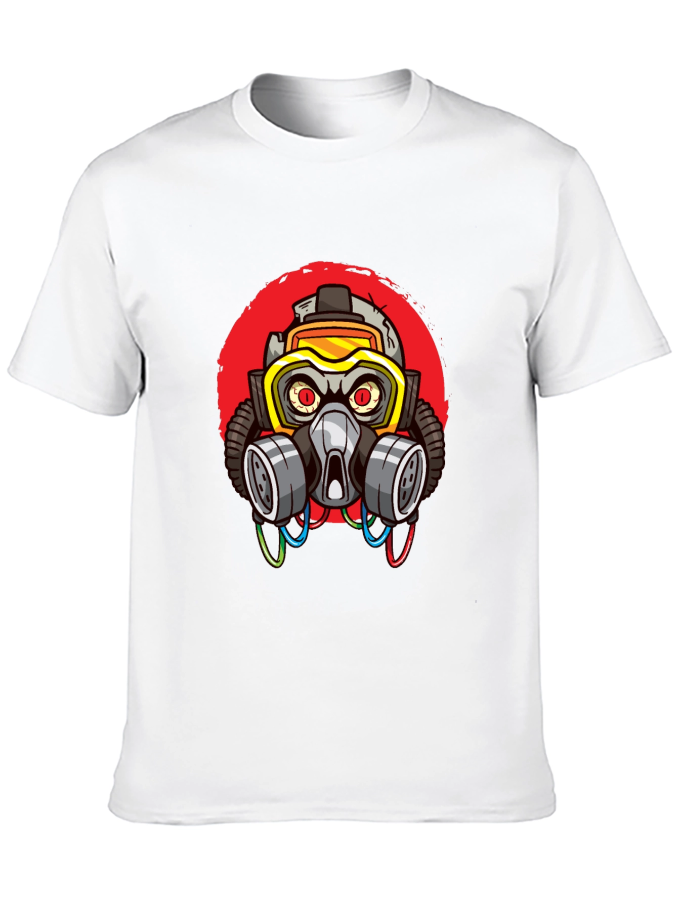 Black Gas Mask Graphic T-Shirt - Cool Streetwear Style view 10