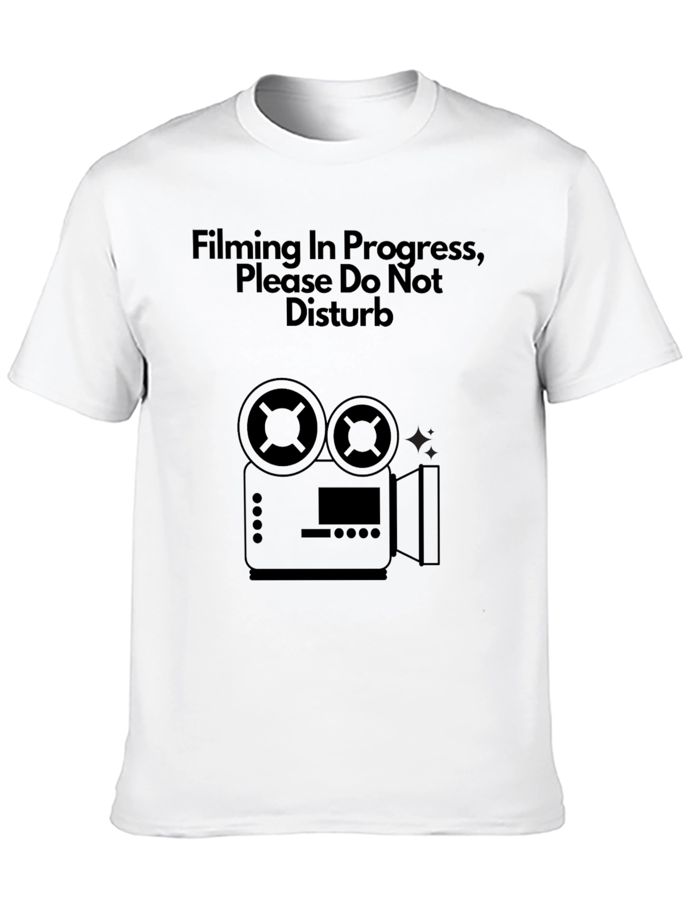 Black Filming in Progress T-Shirt - Movie Maker Crew Tee view 10
