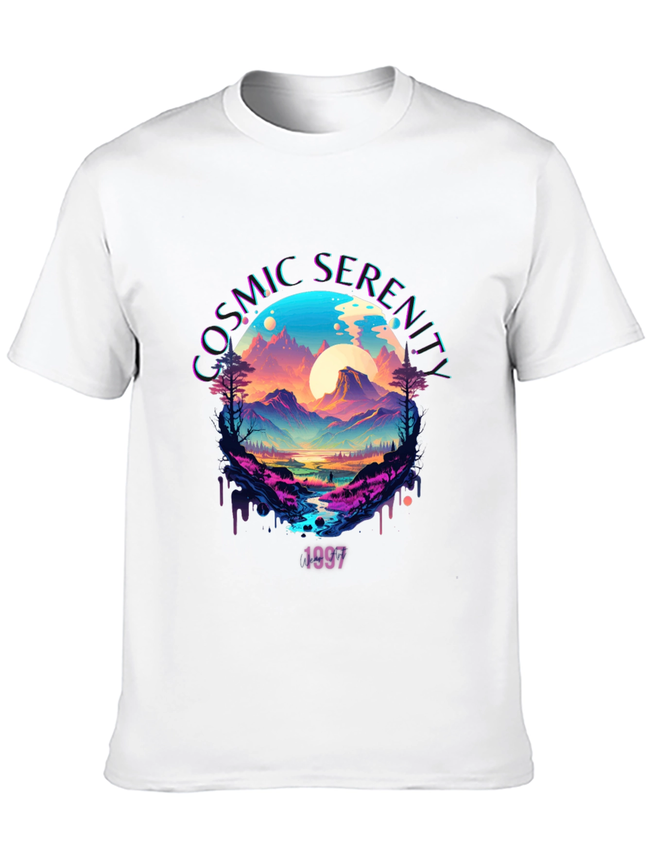 Black Cosmic Serenity 1997 Graphic T-Shirt view 10